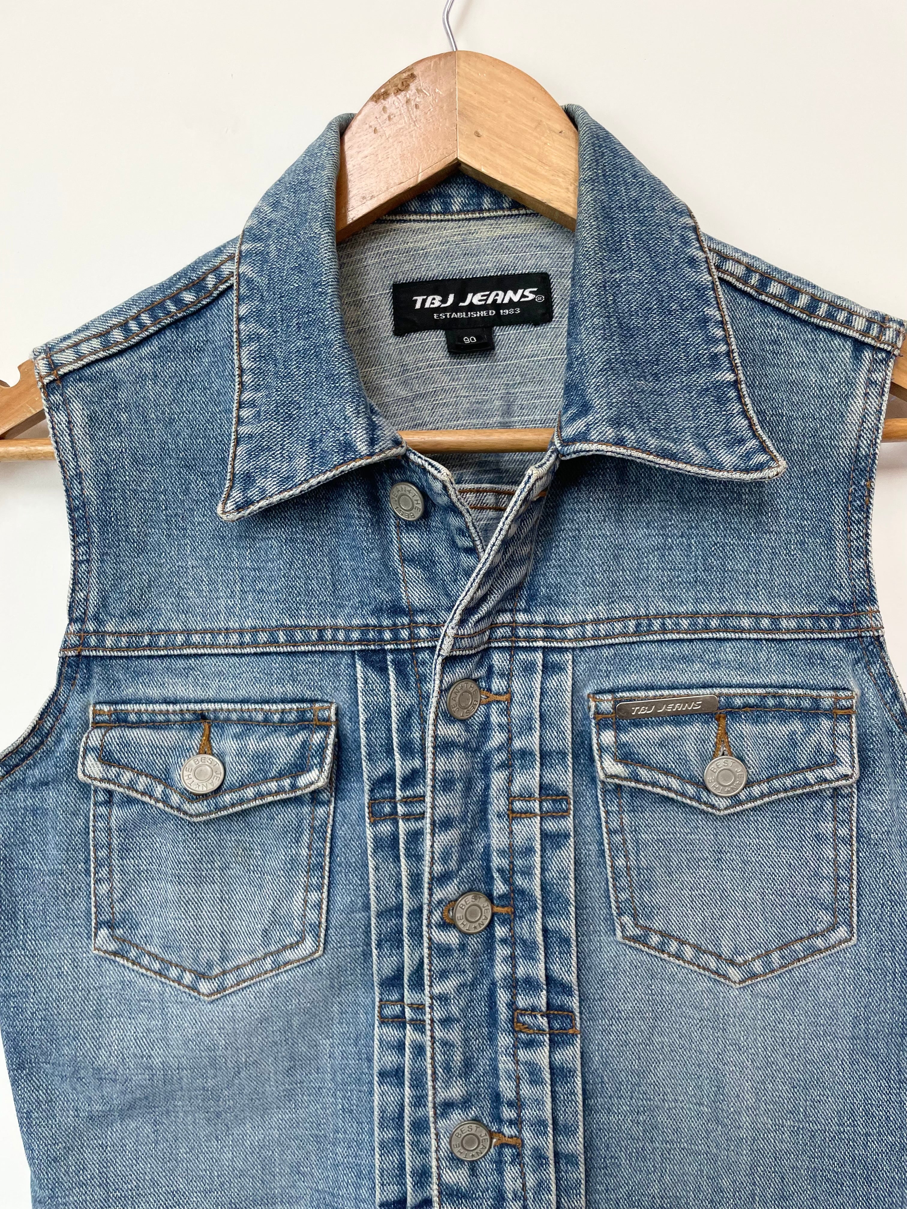 Tbj Jeans Denim Vest-Bust 34 - Image 2