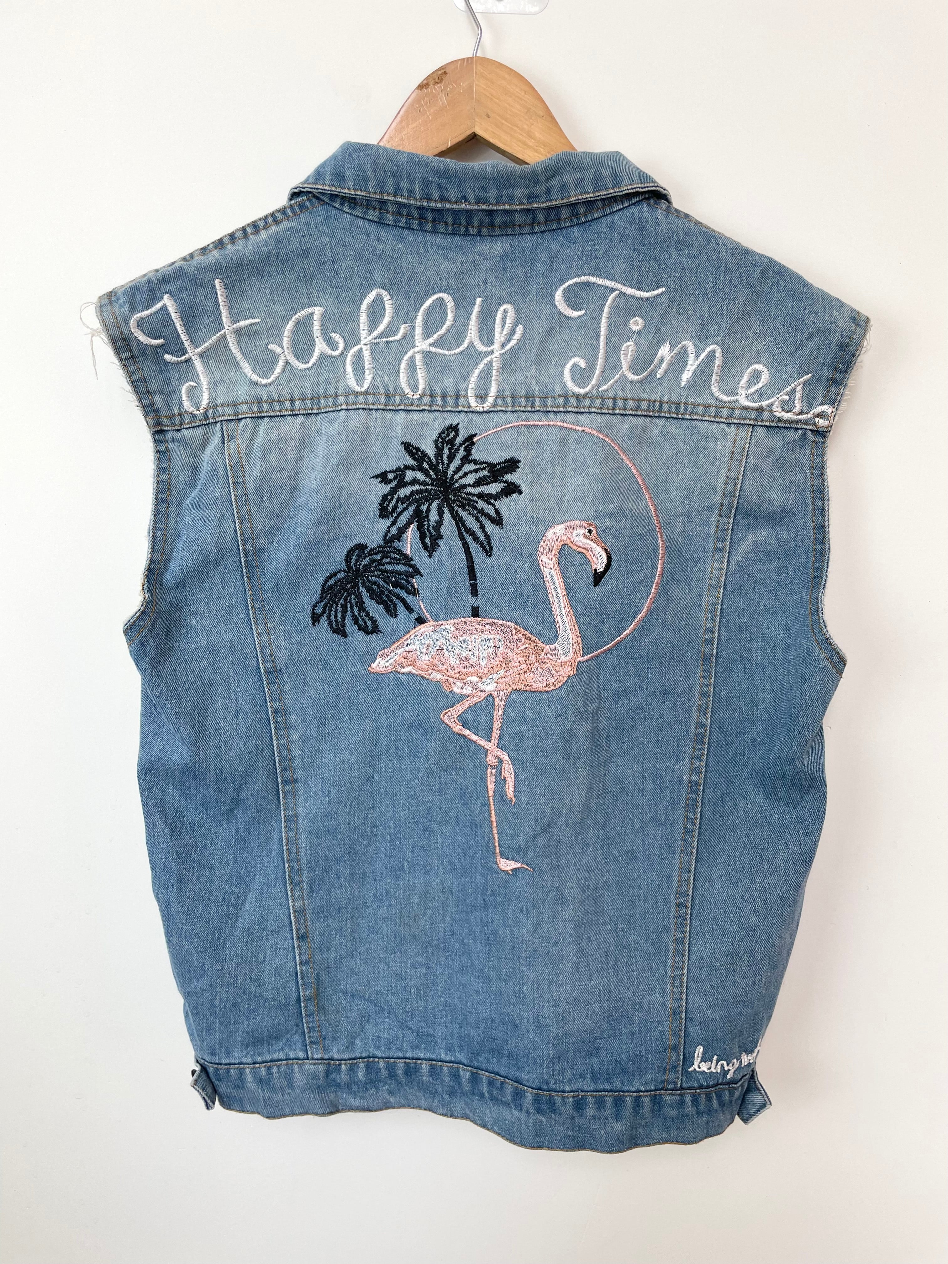 Embroidered Denim Vest-Bust 36 - Image 3