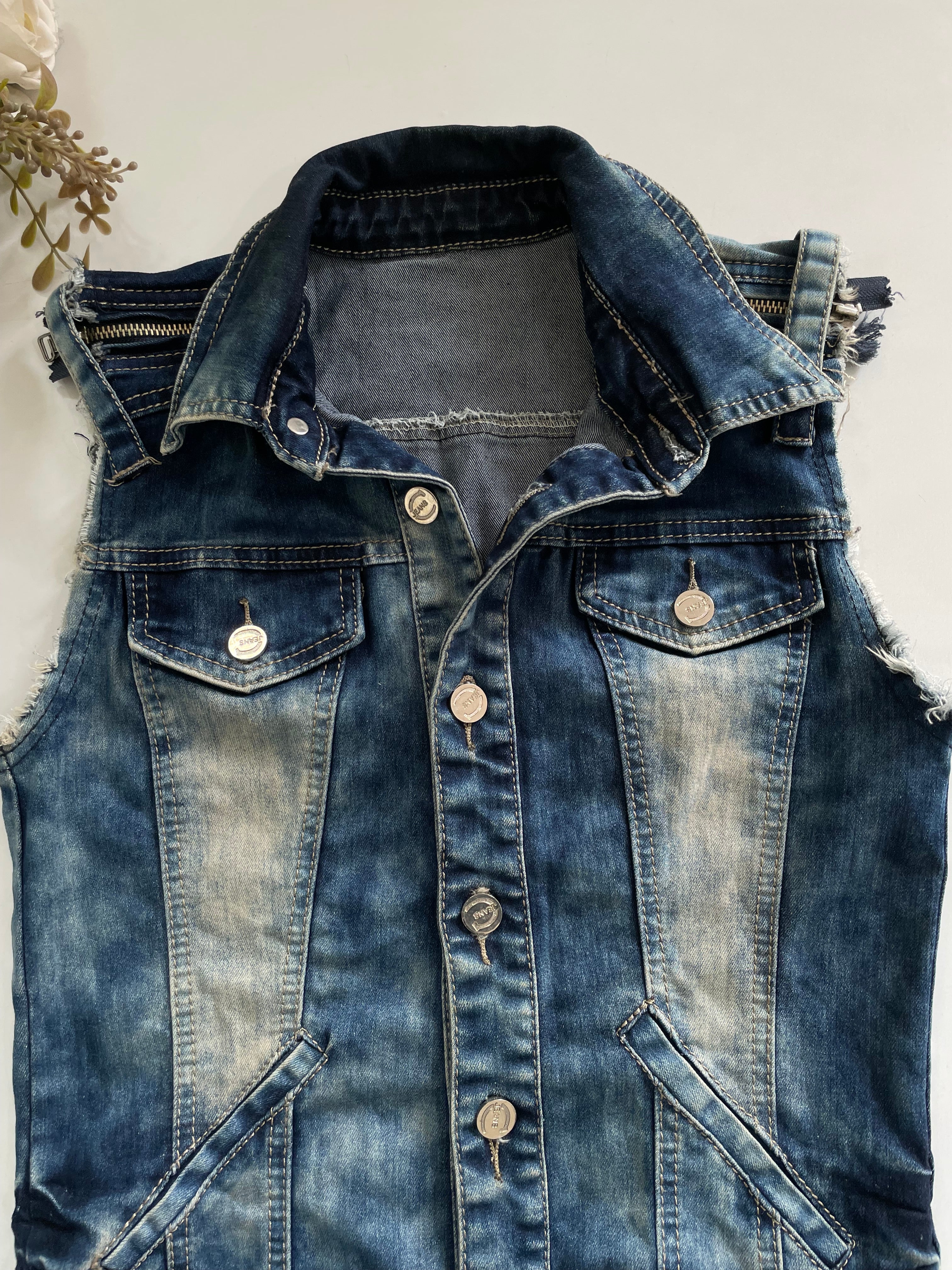 Denim Vest-Bust 32 - Image 2
