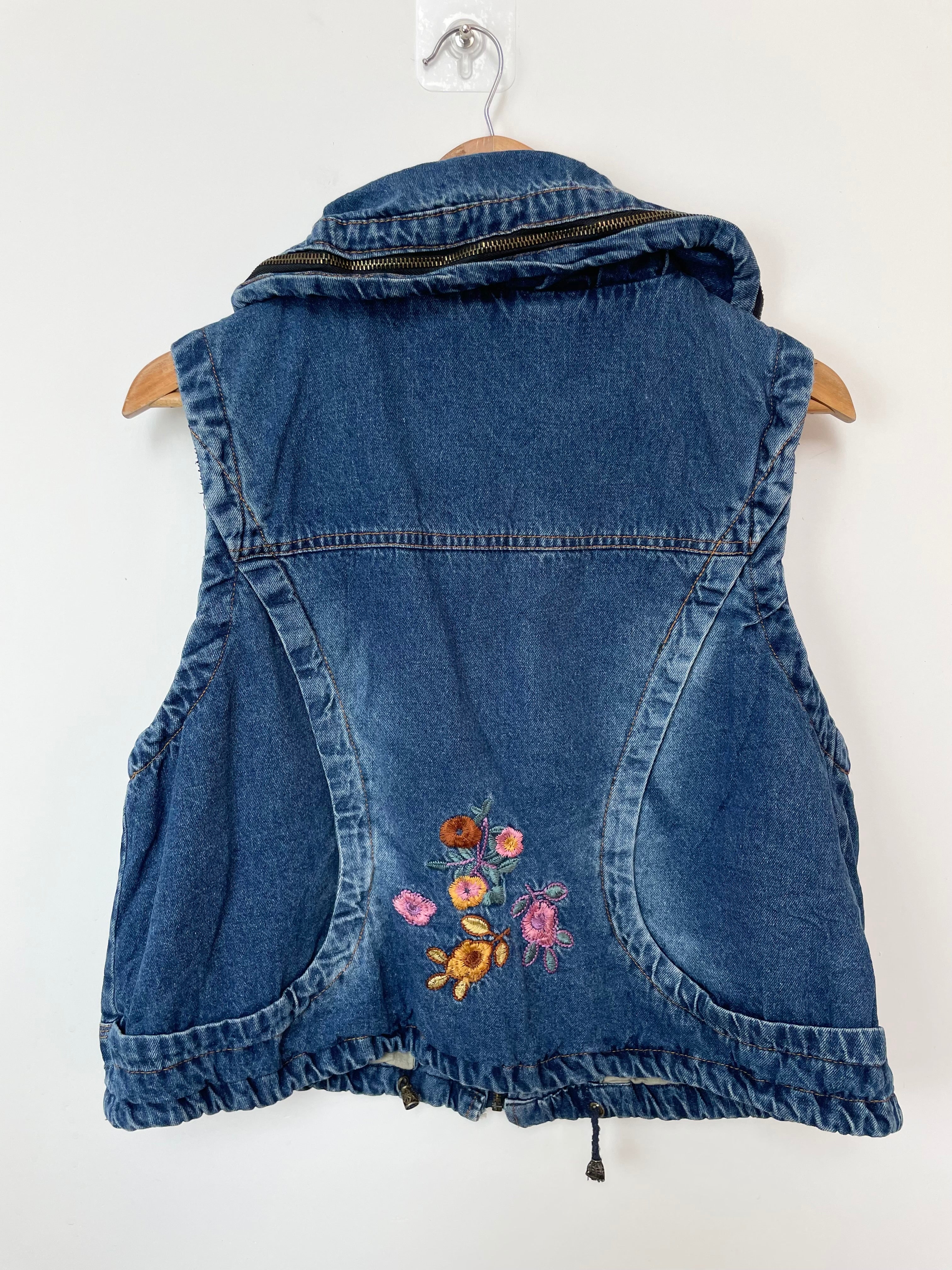 Embroidered Denim Vest-Bust 38 - Image 3