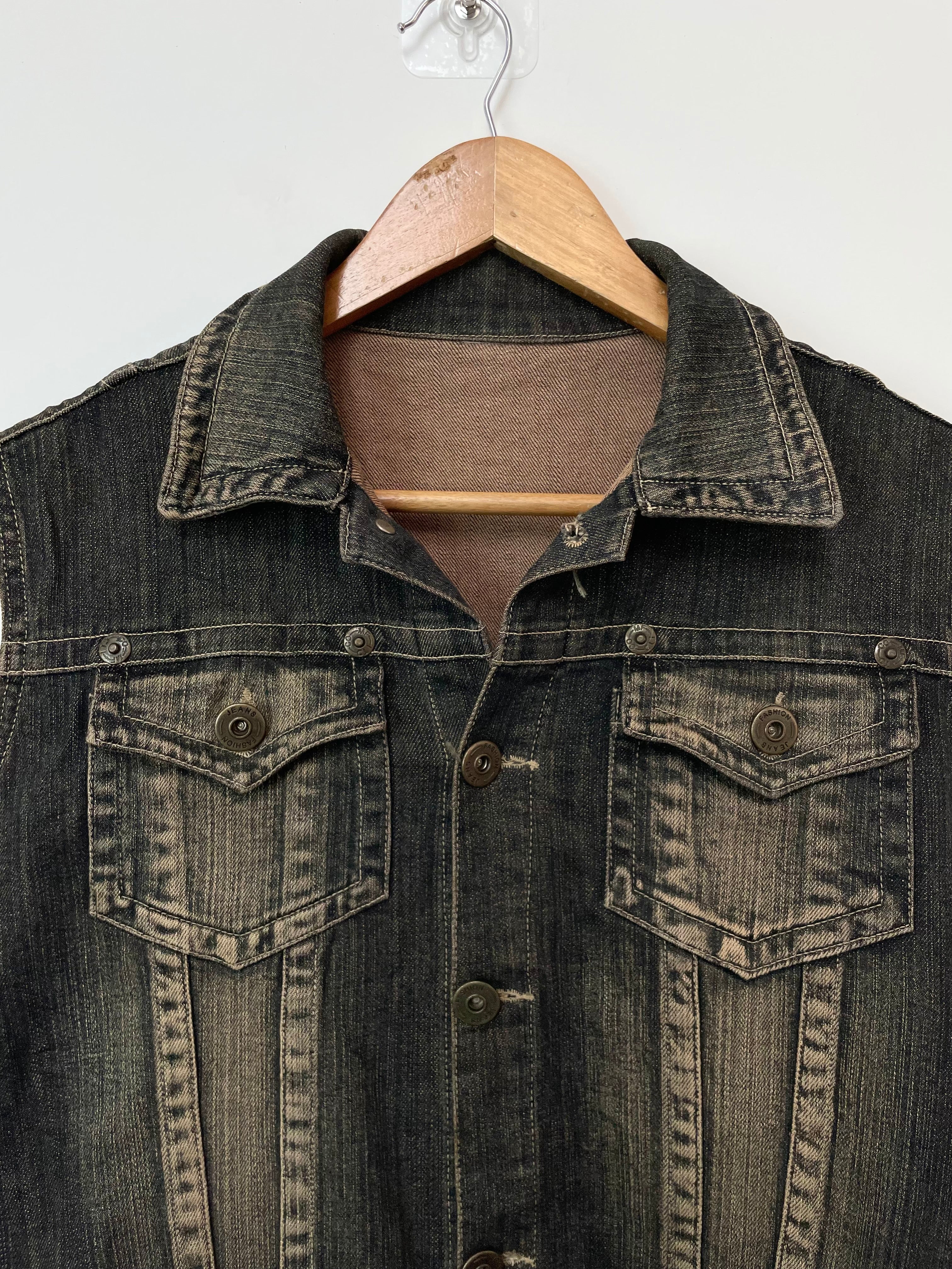 Vintage Denim Vest-Bust 40 - Image 2