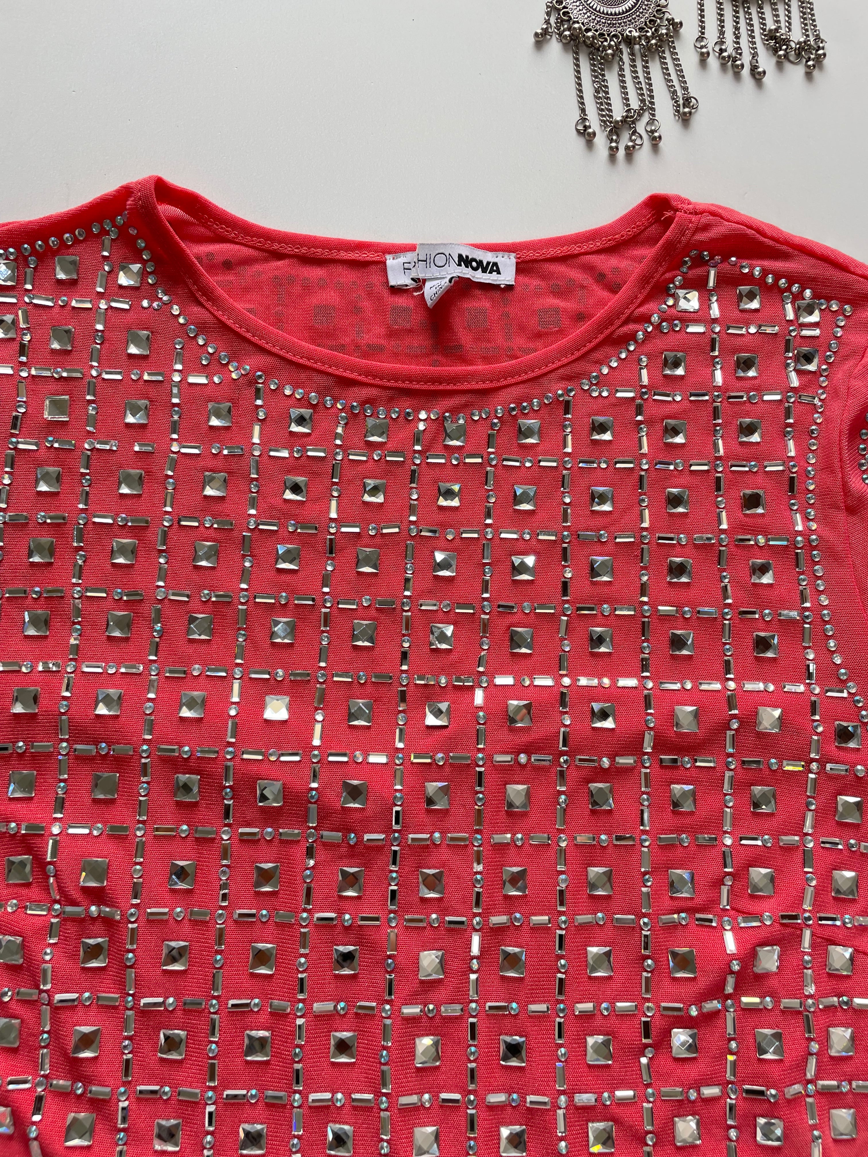 Embellished FashionNova Top-Bust 30 to 34 - Image 2