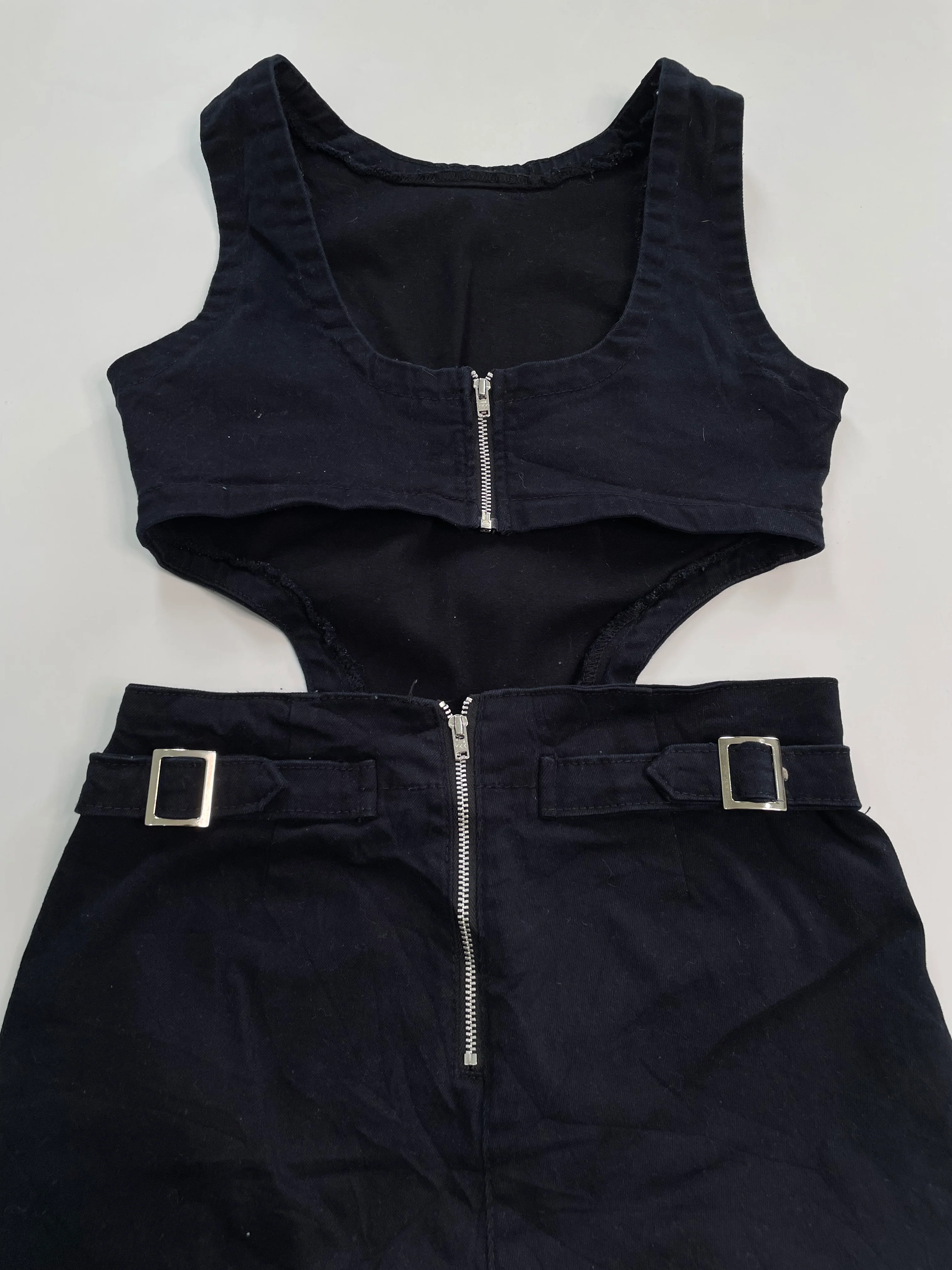 Cutout Jeans Jumpsuit-Bust 28 to 30 - Image 4