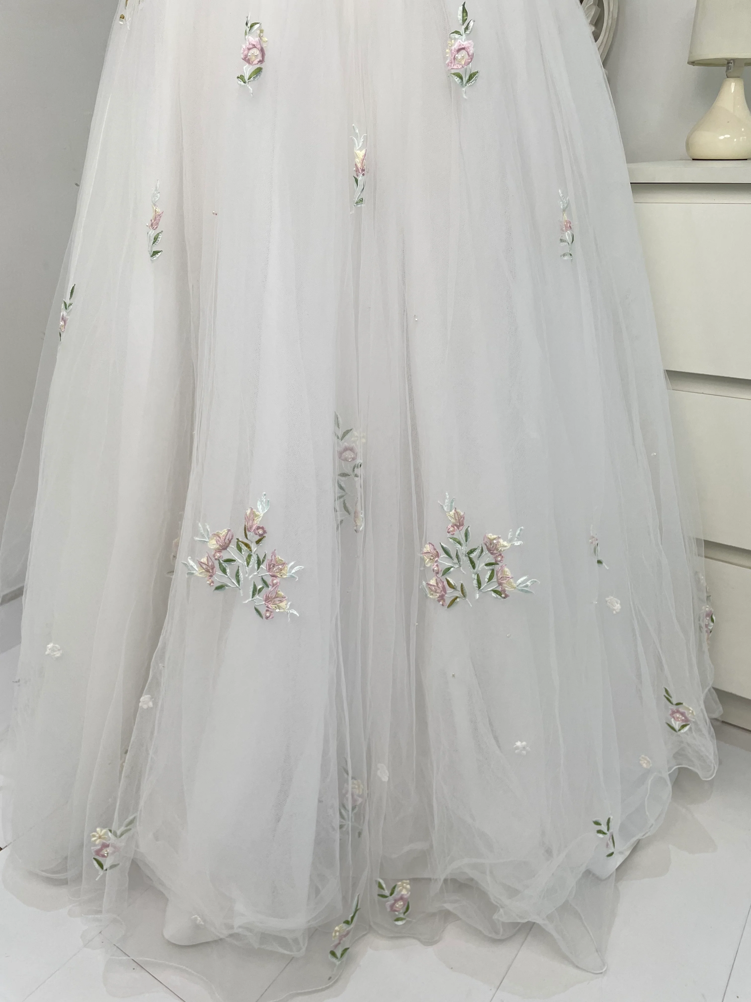 Embroidered Tulle Dress-Bust 30 - Image 3