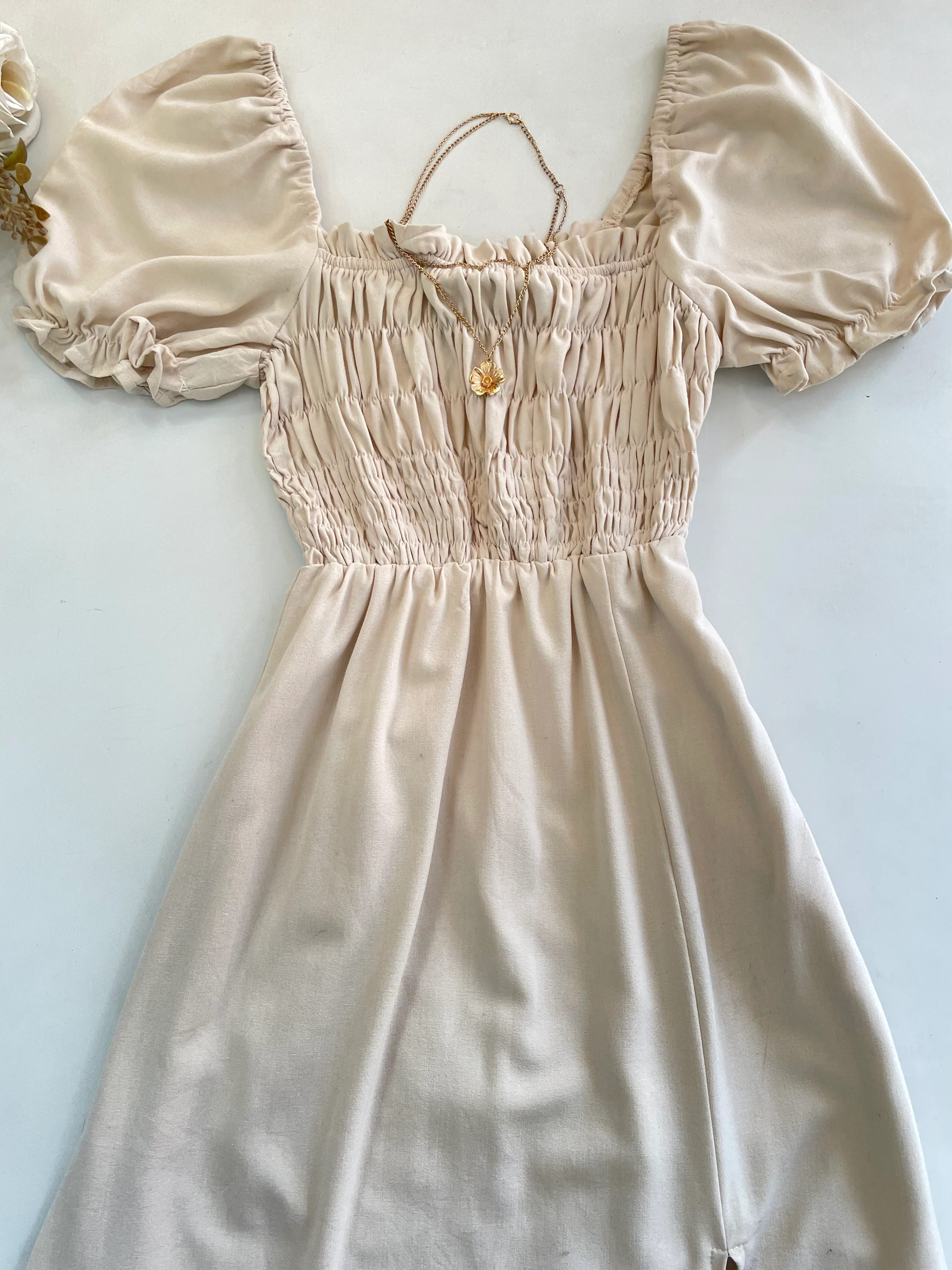Smocked Puff Sleeve Dress-Bust 28 to 32 - Image 2