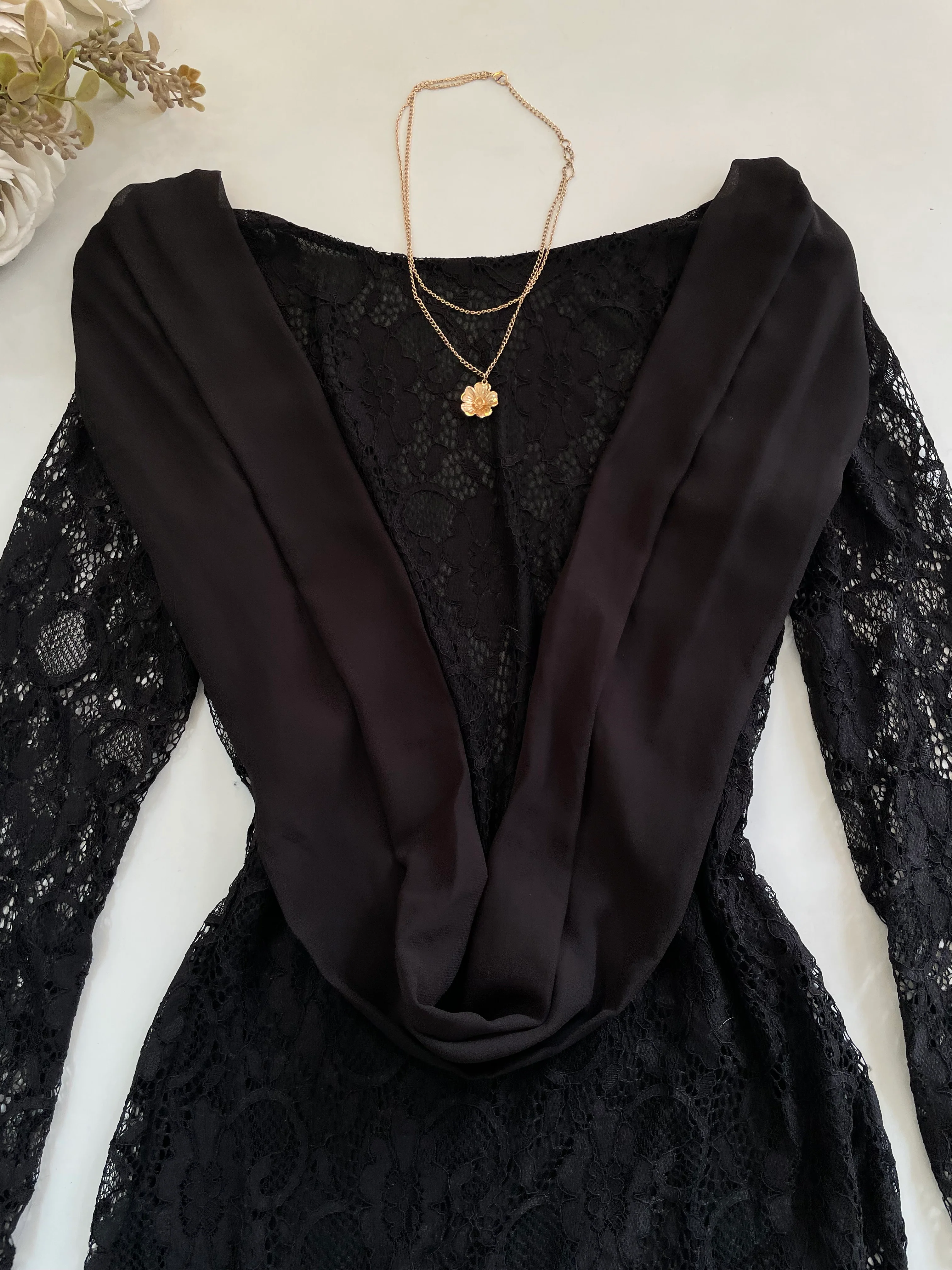 Lace Backless Dress-Bust 34 - Image 2