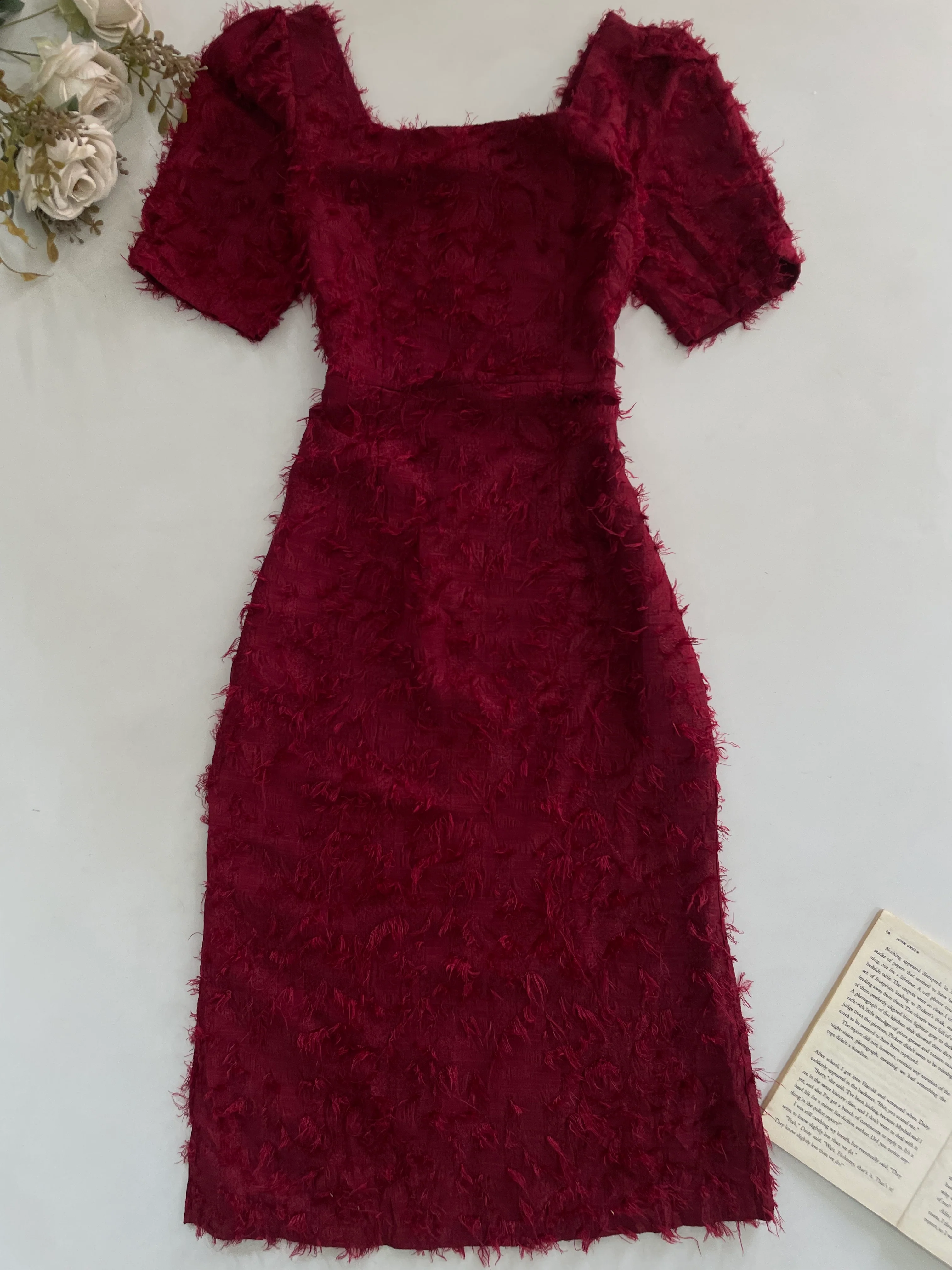 Wine Dress-Bust 30