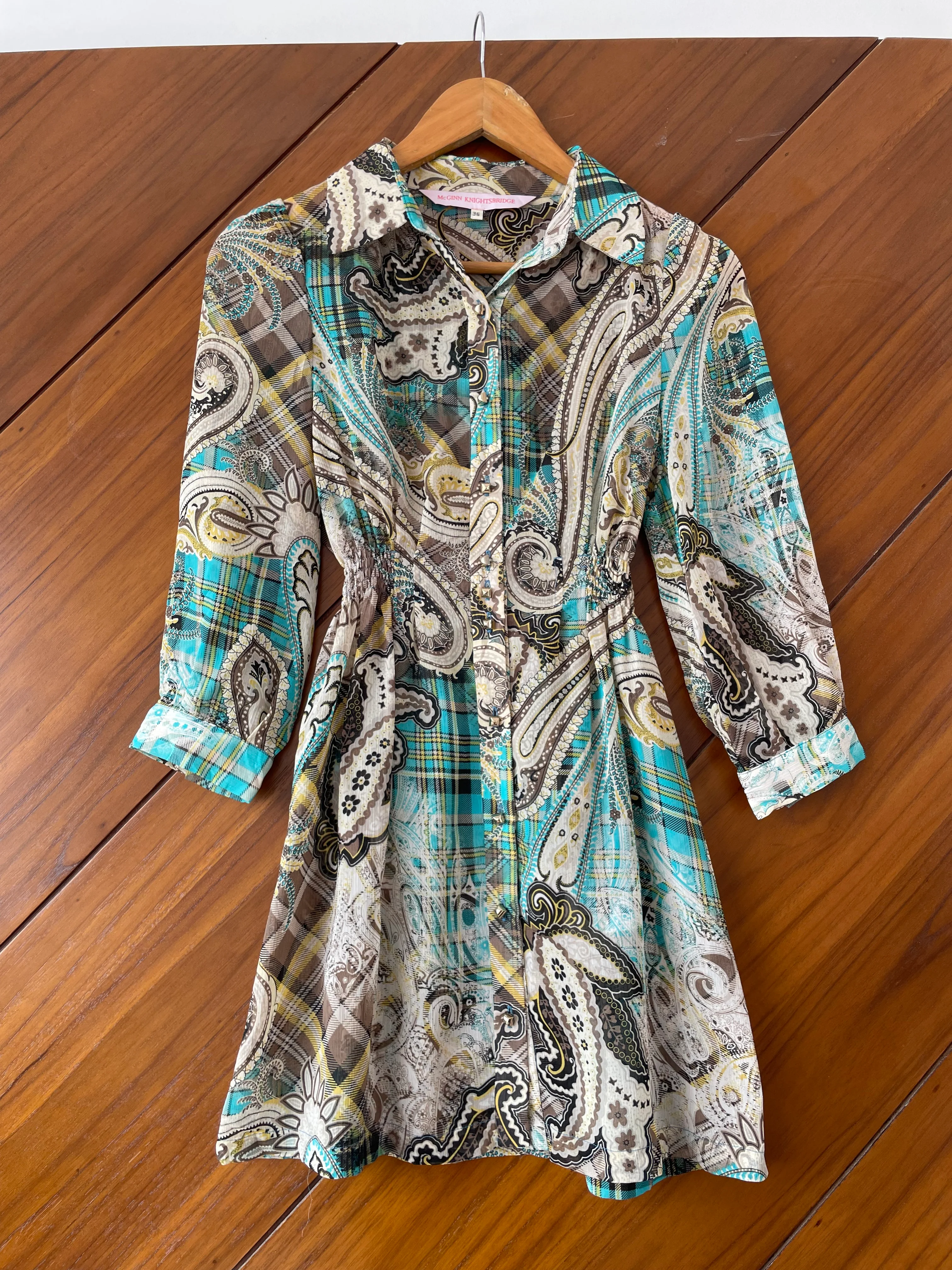 Paisley Sheer Dress-Bust 32 to 34