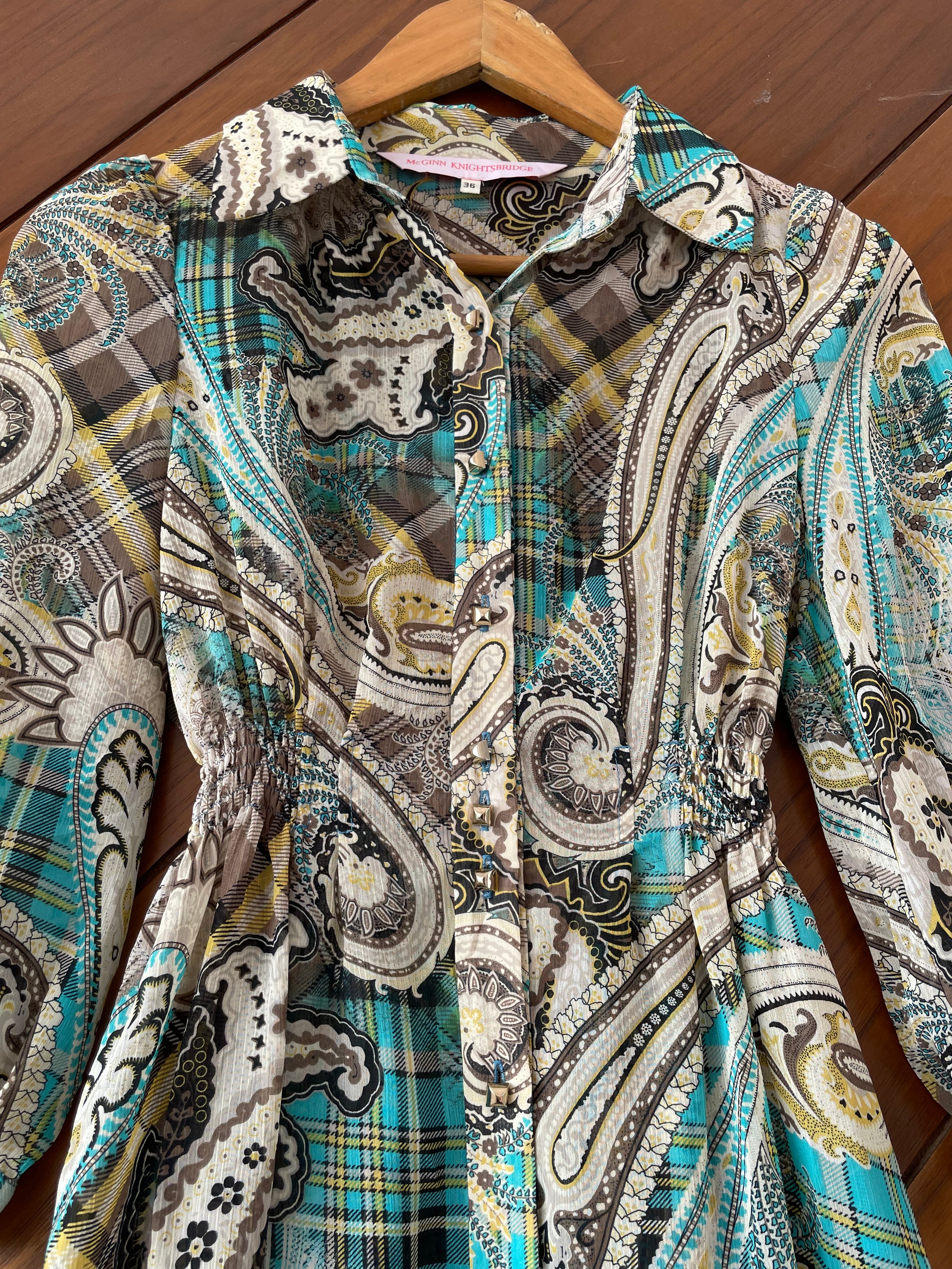 Paisley Sheer Dress-Bust 32 to 34 - Image 2