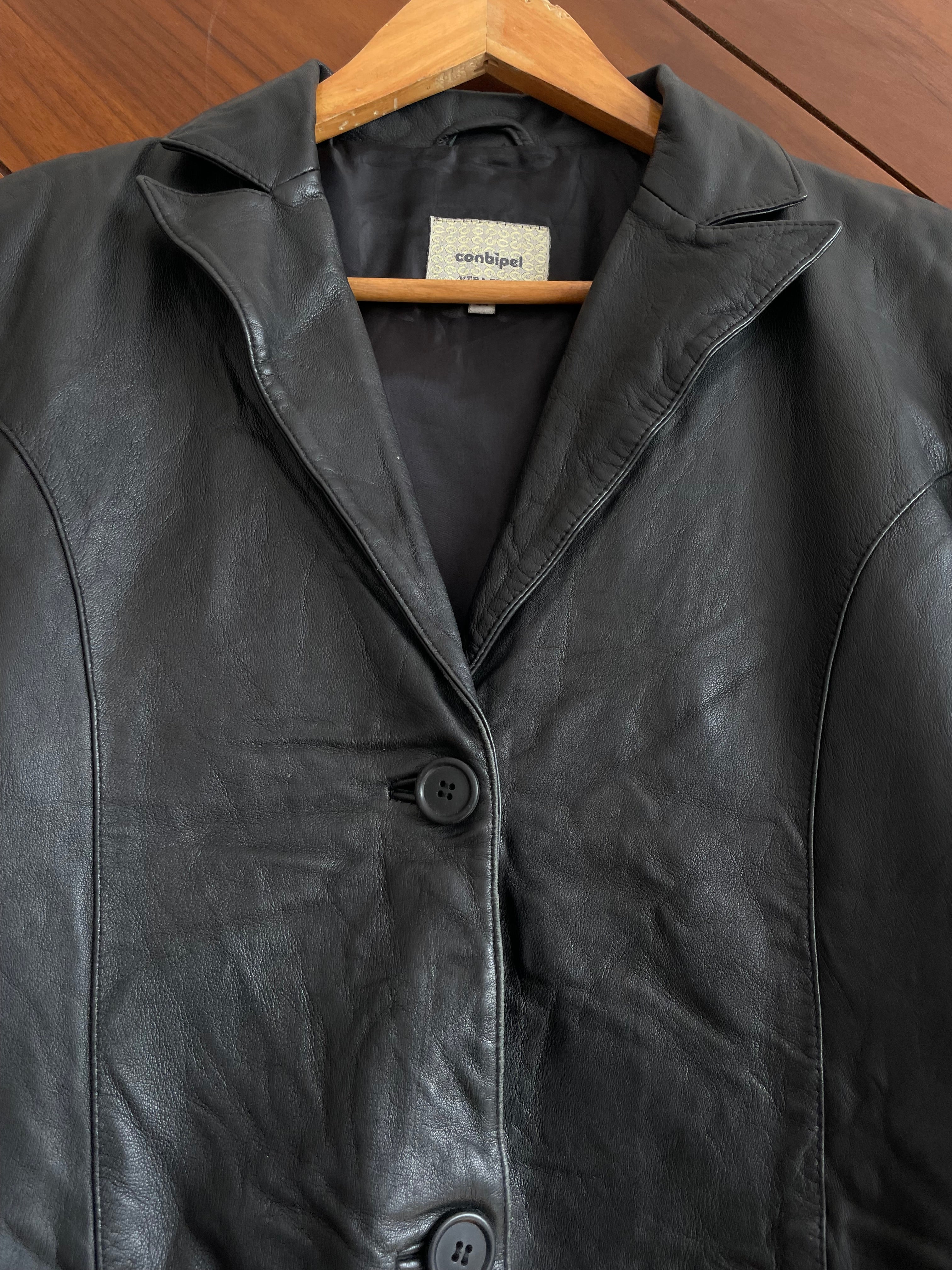 Conbipel Leather Blazer-Bust 36 - Image 2