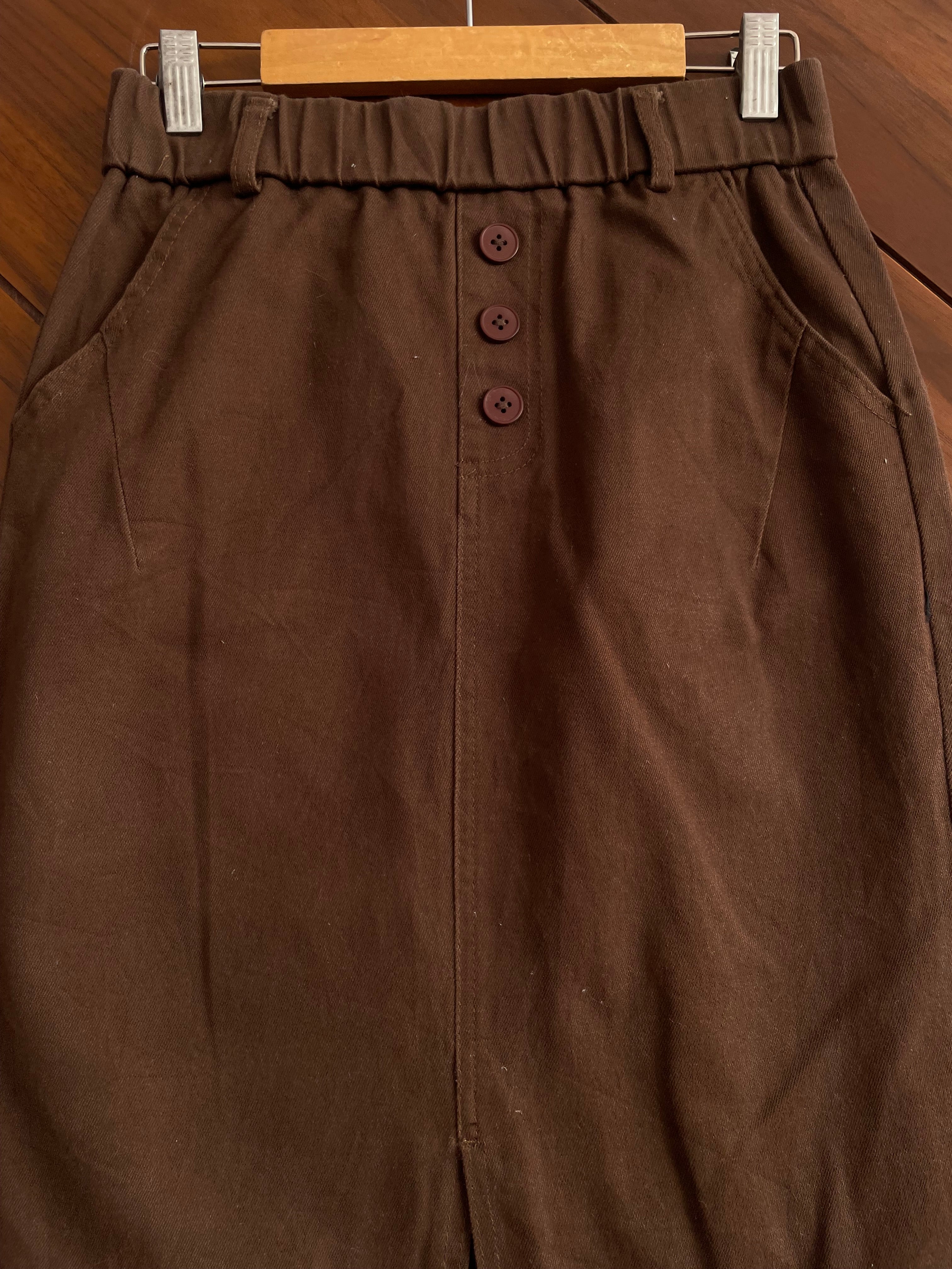 Denim Brown Skirt-Waist 28 to 30 - Image 2