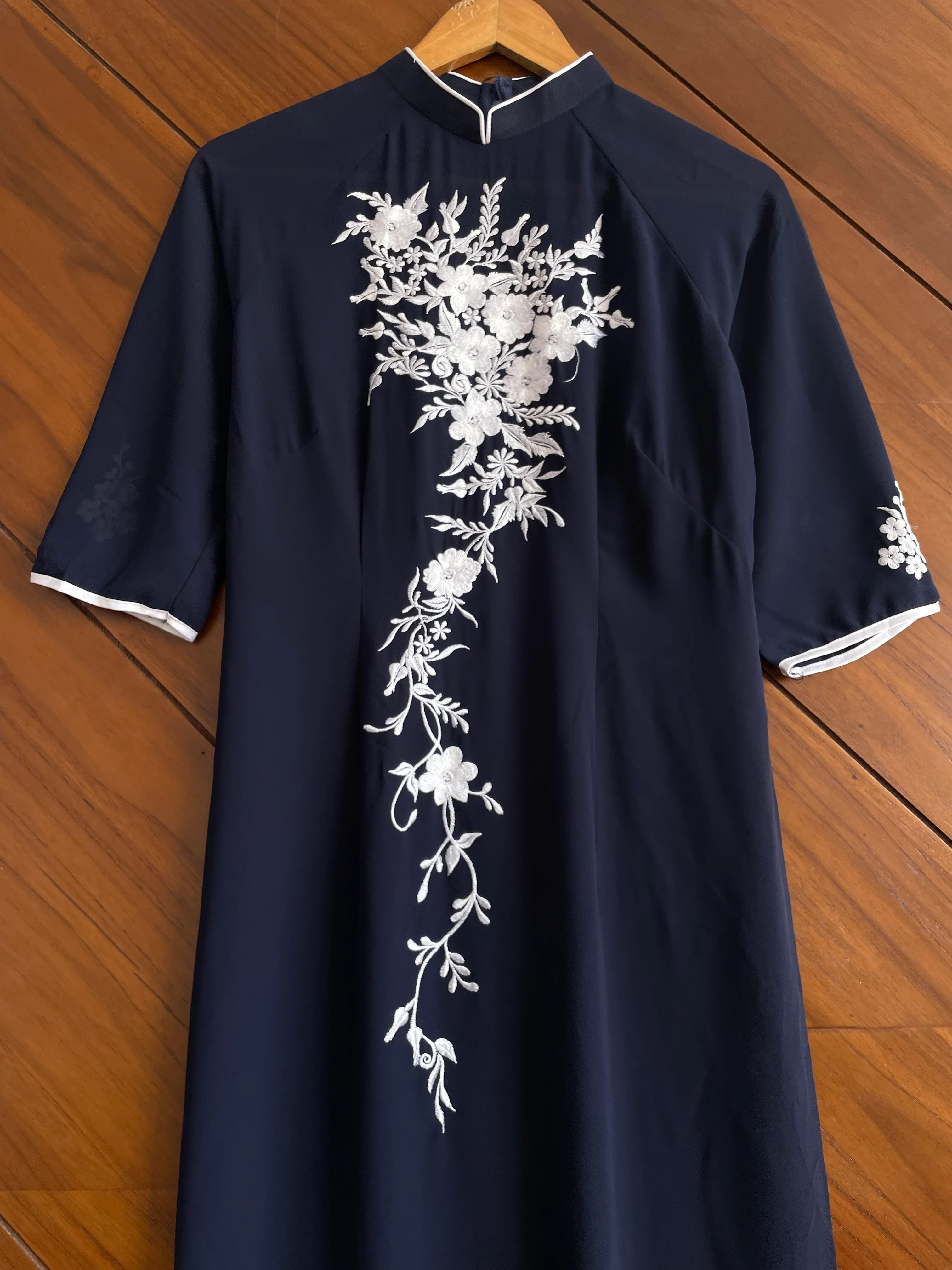 Chinese Sheer Embroidered Kurta-Bust 38 - Image 2