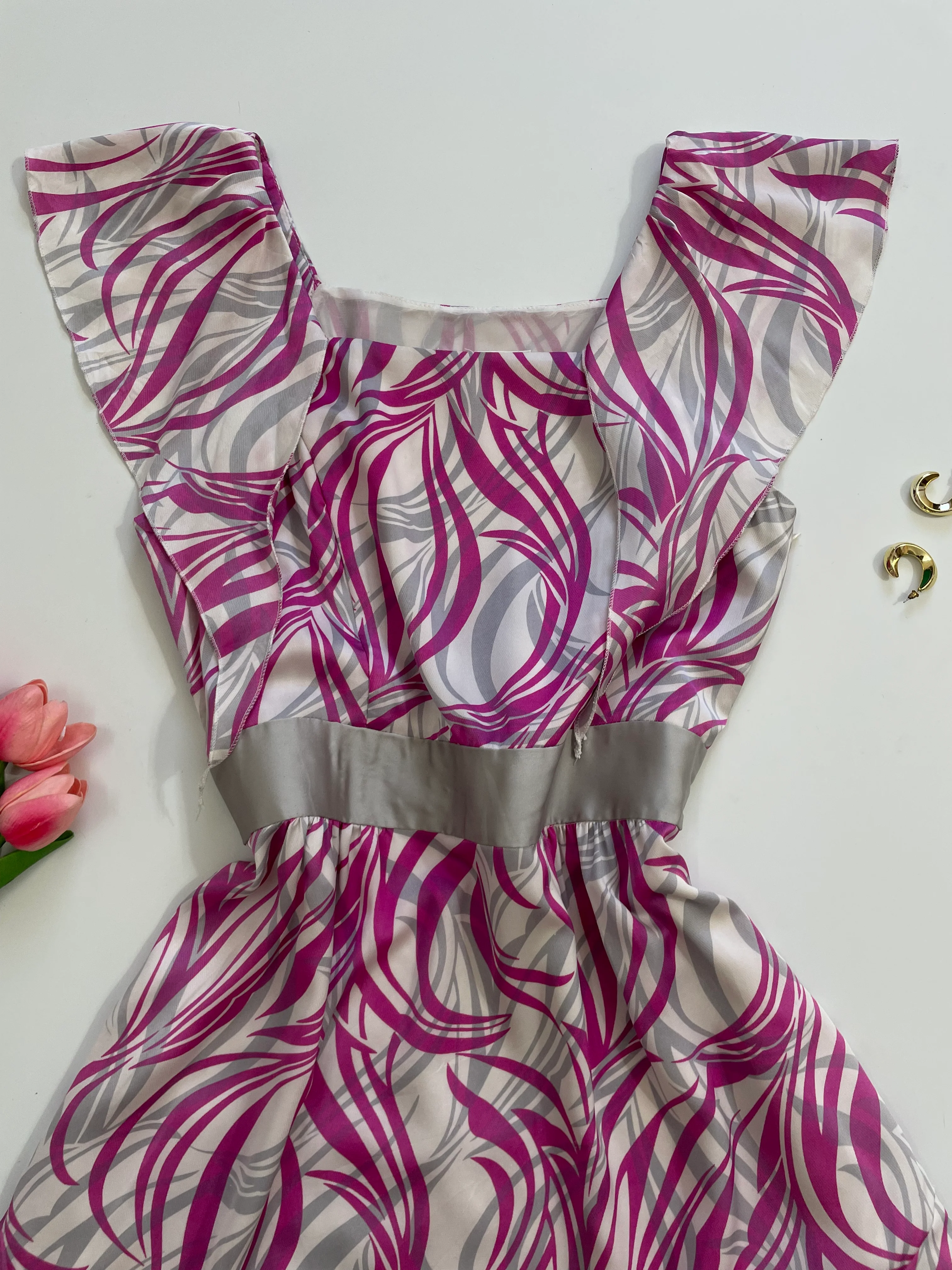 Sharinio Satin Ruffles Dress-Bust 34 - Image 2