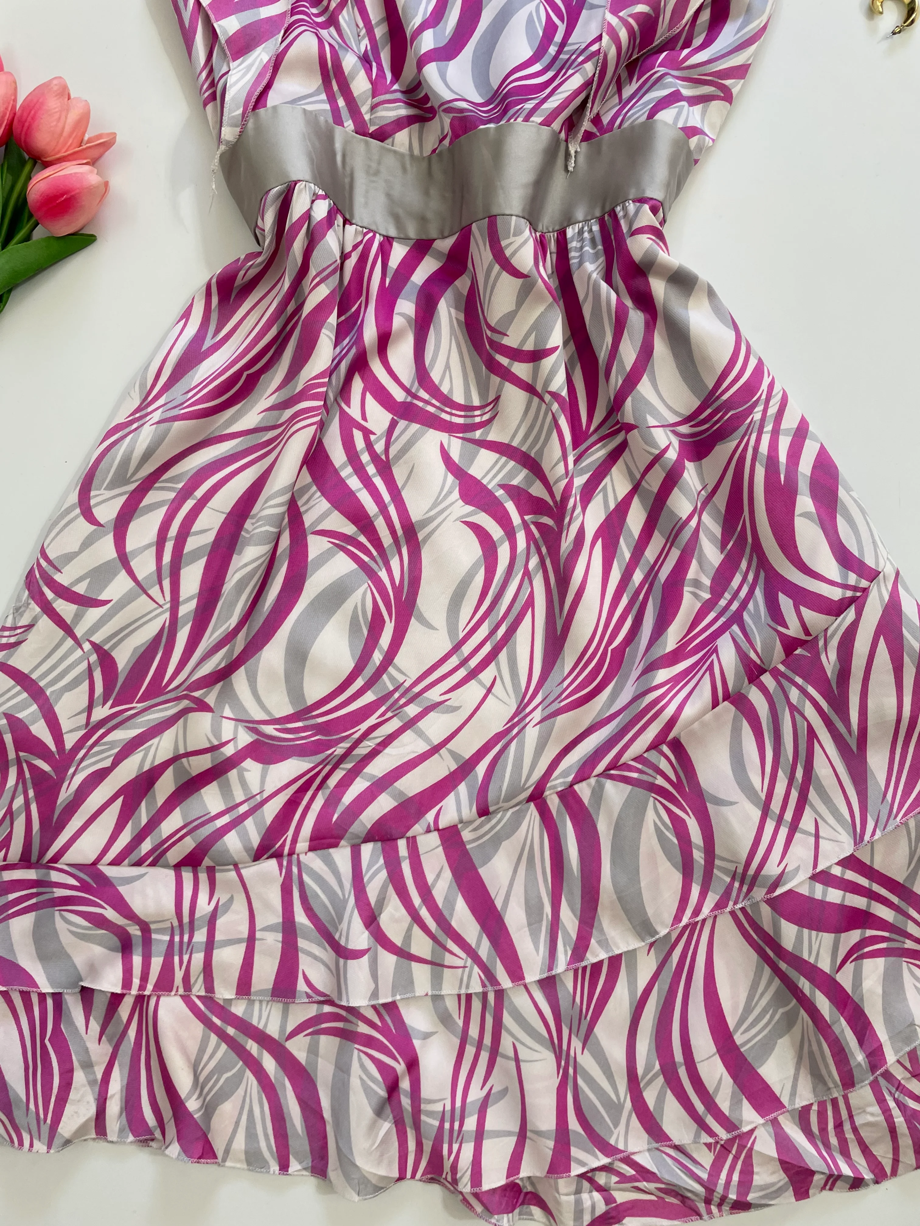 Sharinio Satin Ruffles Dress-Bust 34 - Image 3