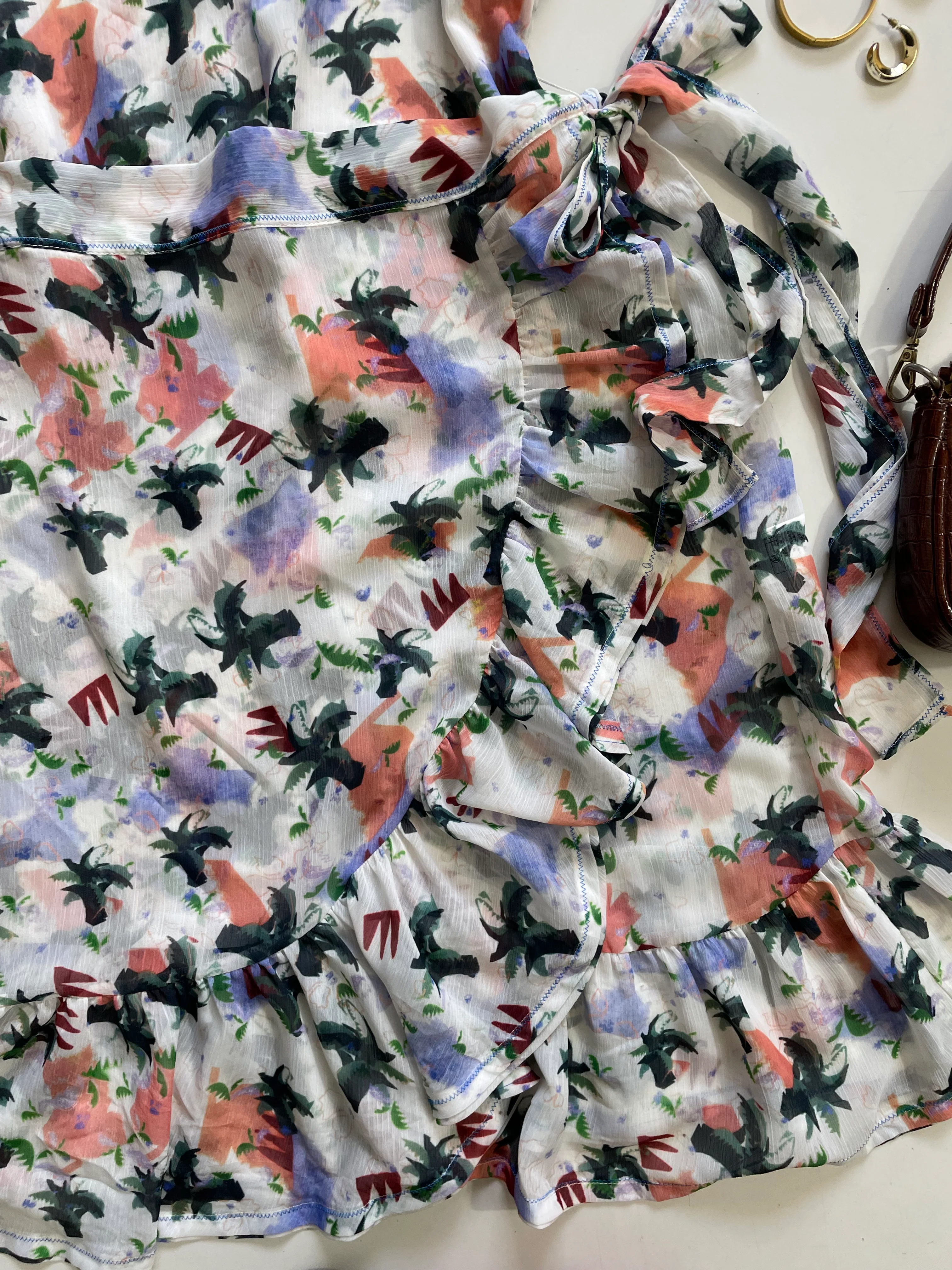 Wraparound Semi Sheer Dress-Bust 38 - Image 3
