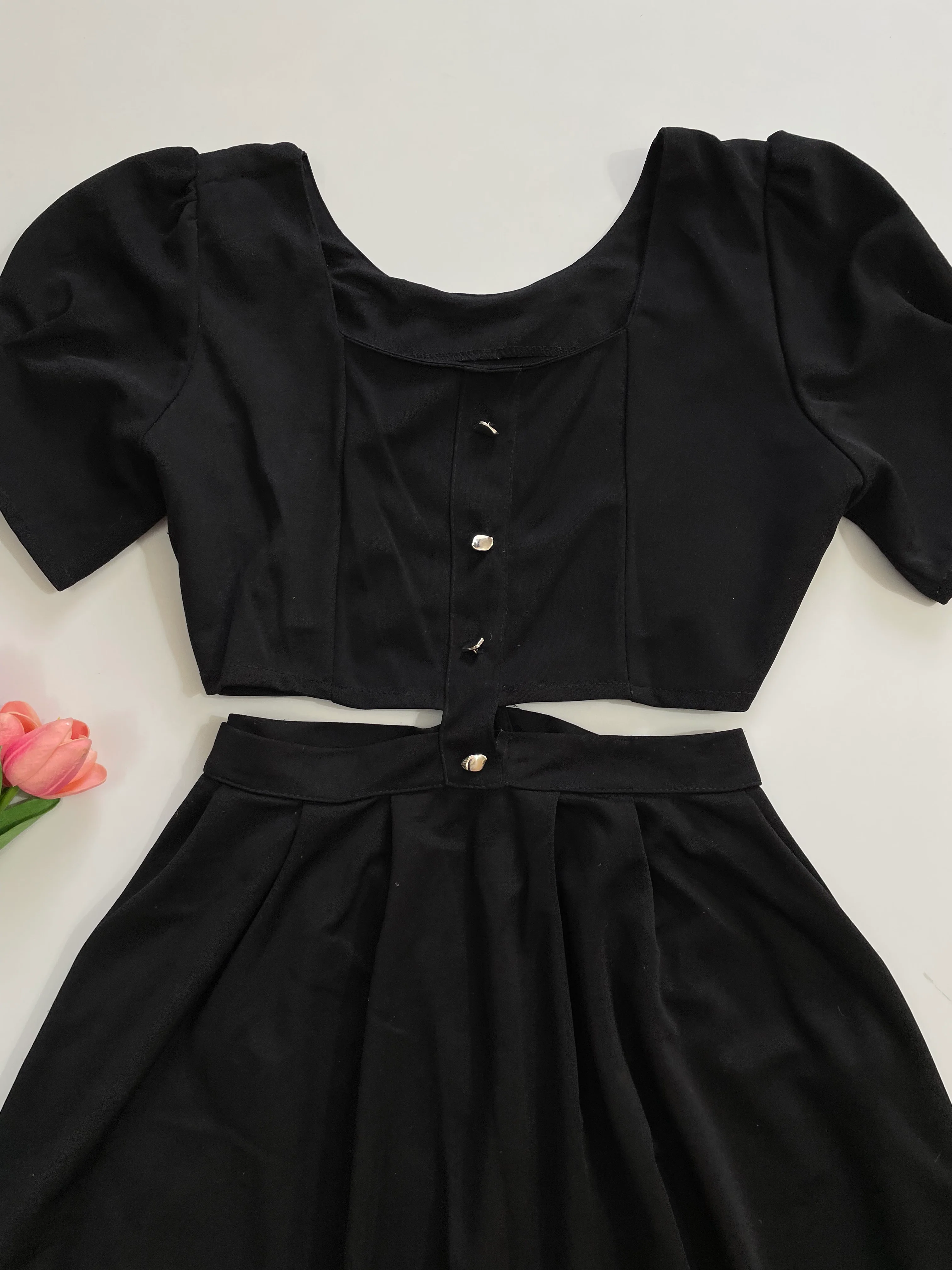 Black Cutout Dress-Bust 38 - Image 2