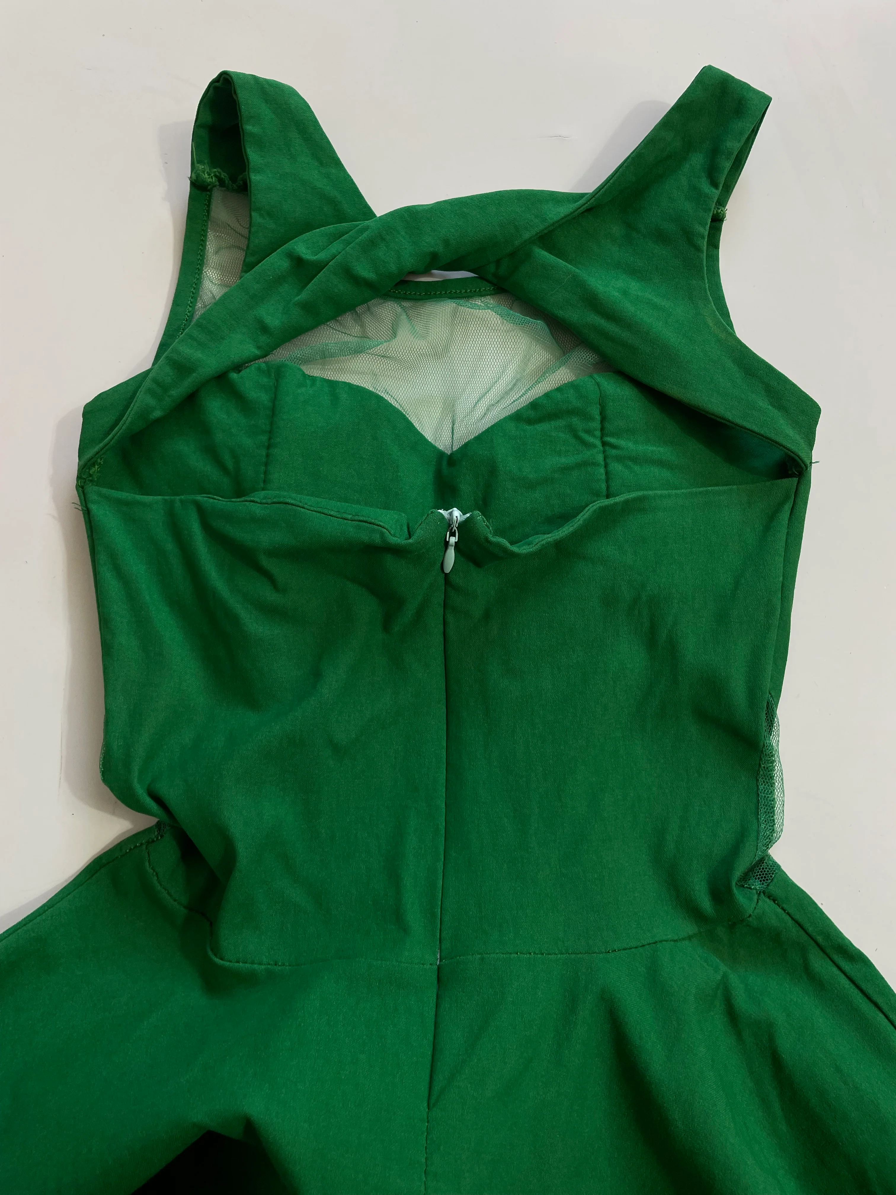 Sweetheart Neck Green Dress-Bust 30 to 32 - Image 3
