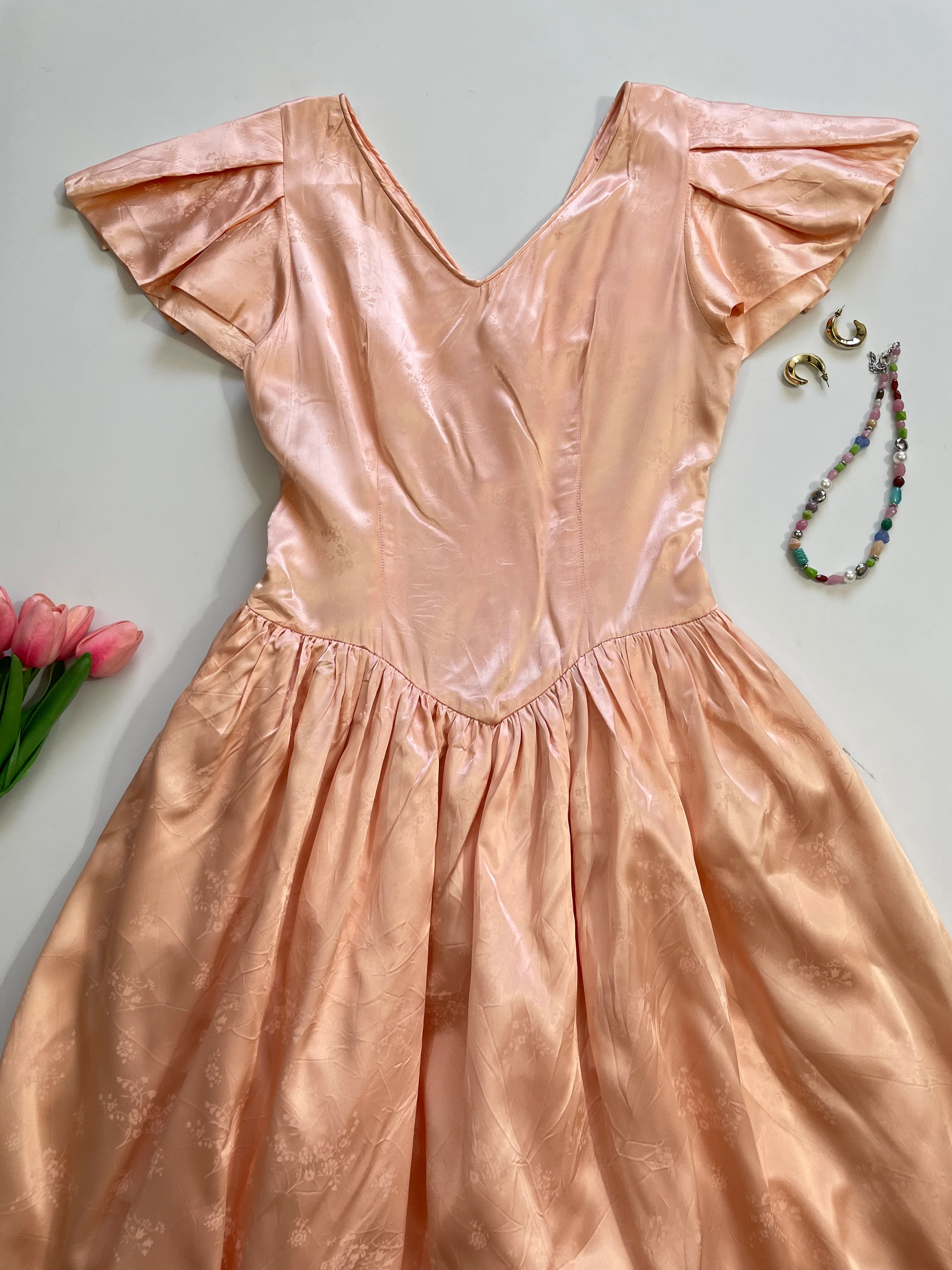 Fairy Core Satin Dress-Bust 30 - Image 2