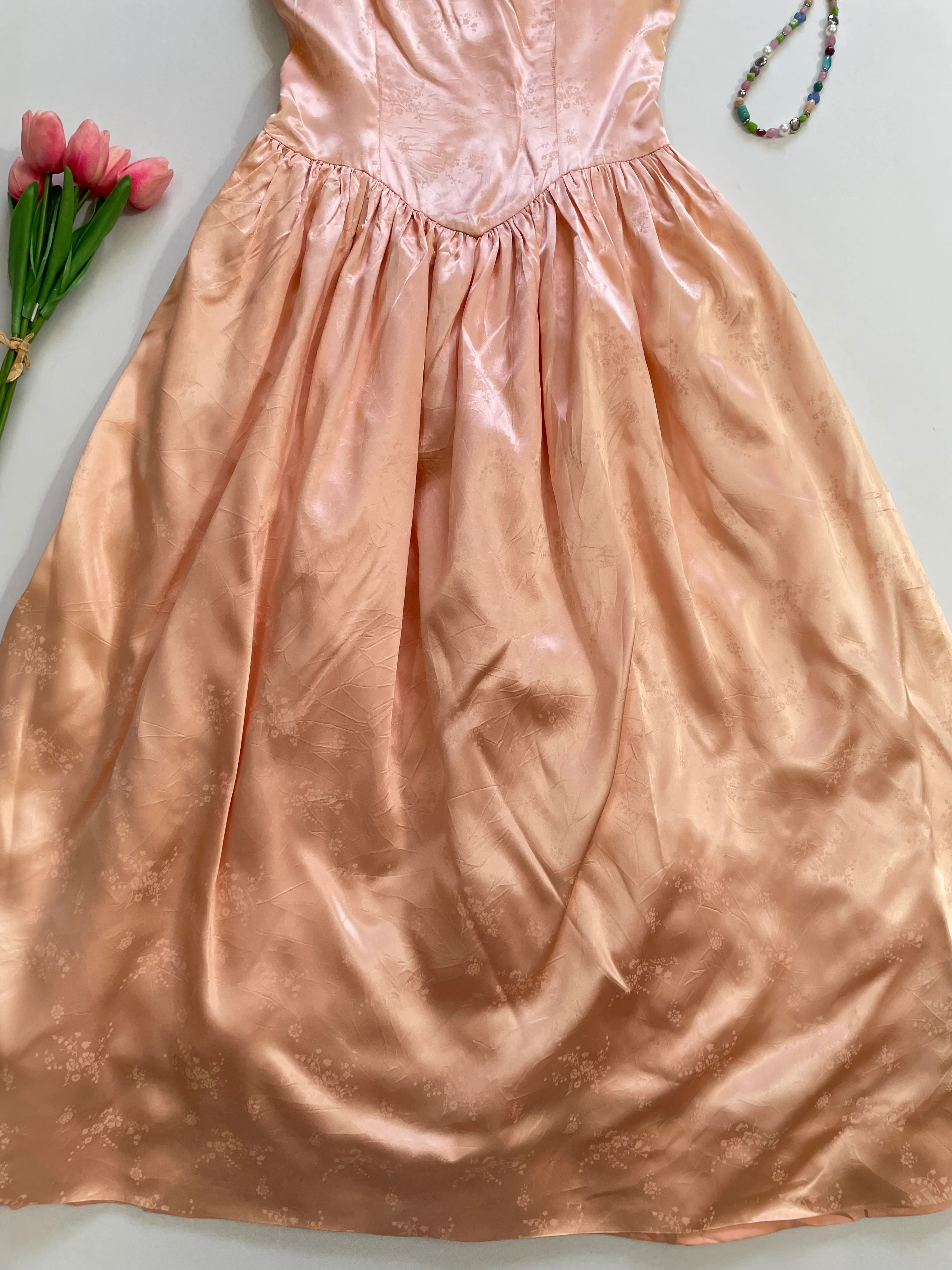 Fairy Core Satin Dress-Bust 30 - Image 3