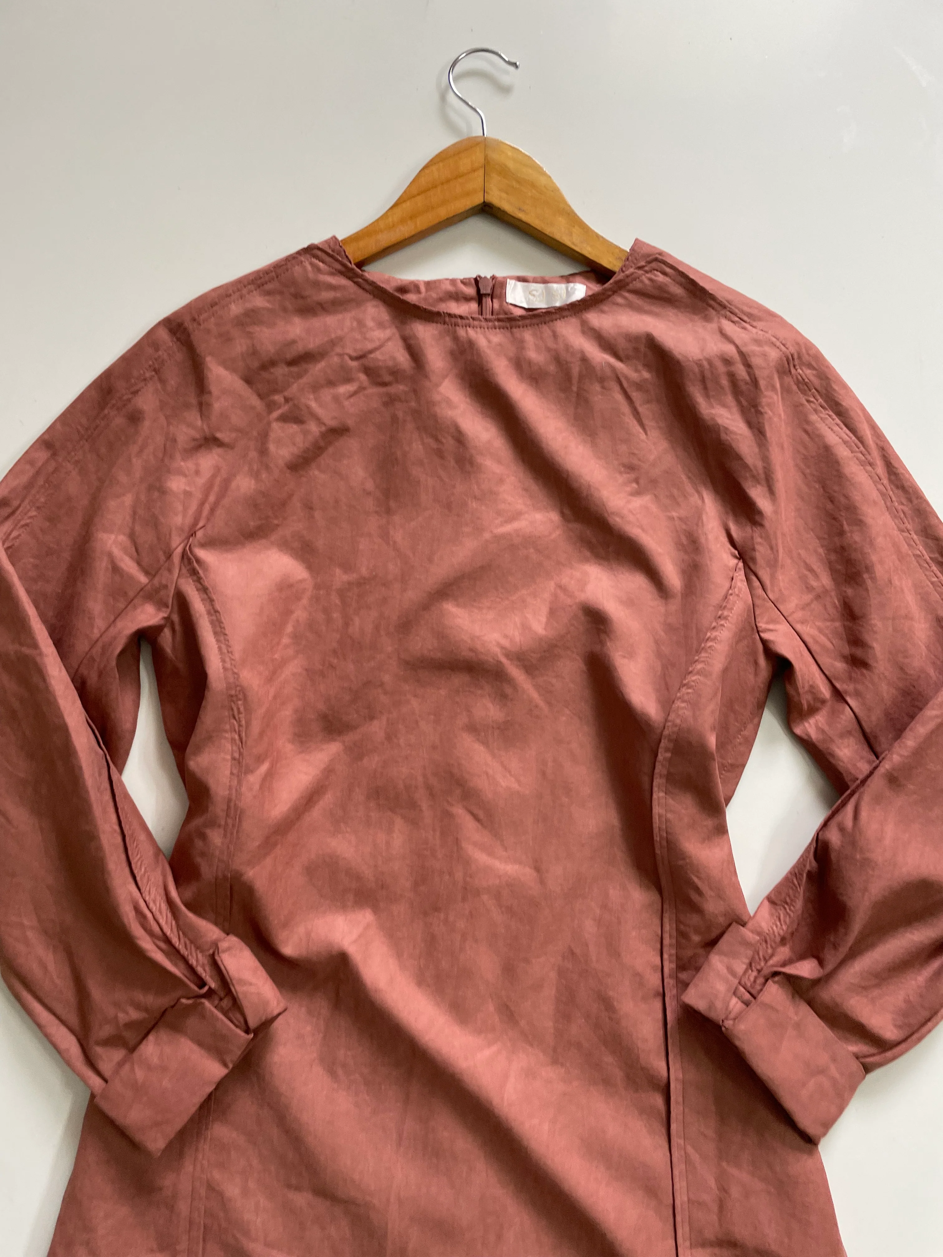 FAUX SMOOTH SUEDE DRESS - BUST 34 - Image 2
