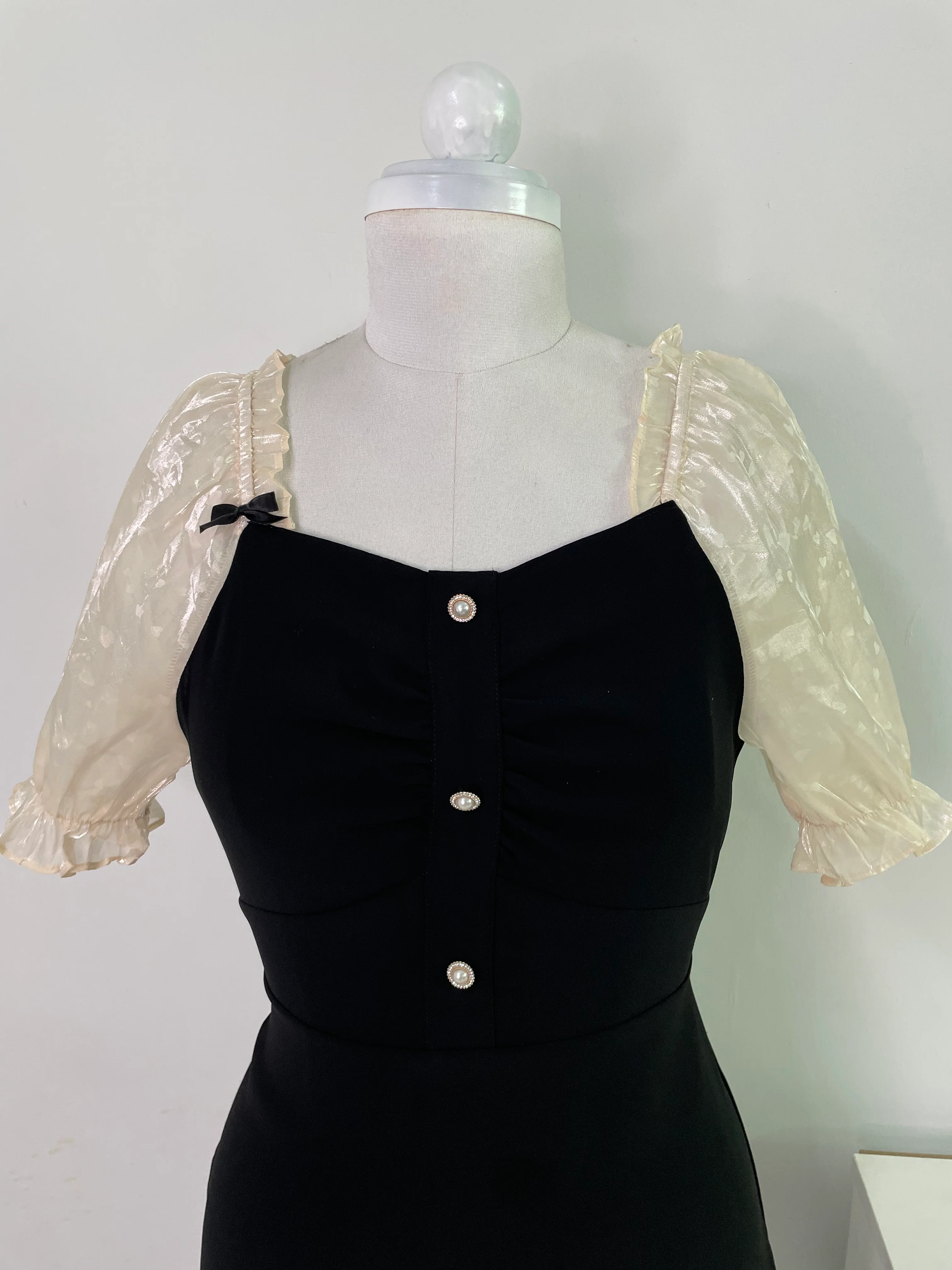 Korean bow Dress-Bust 32 - Image 3