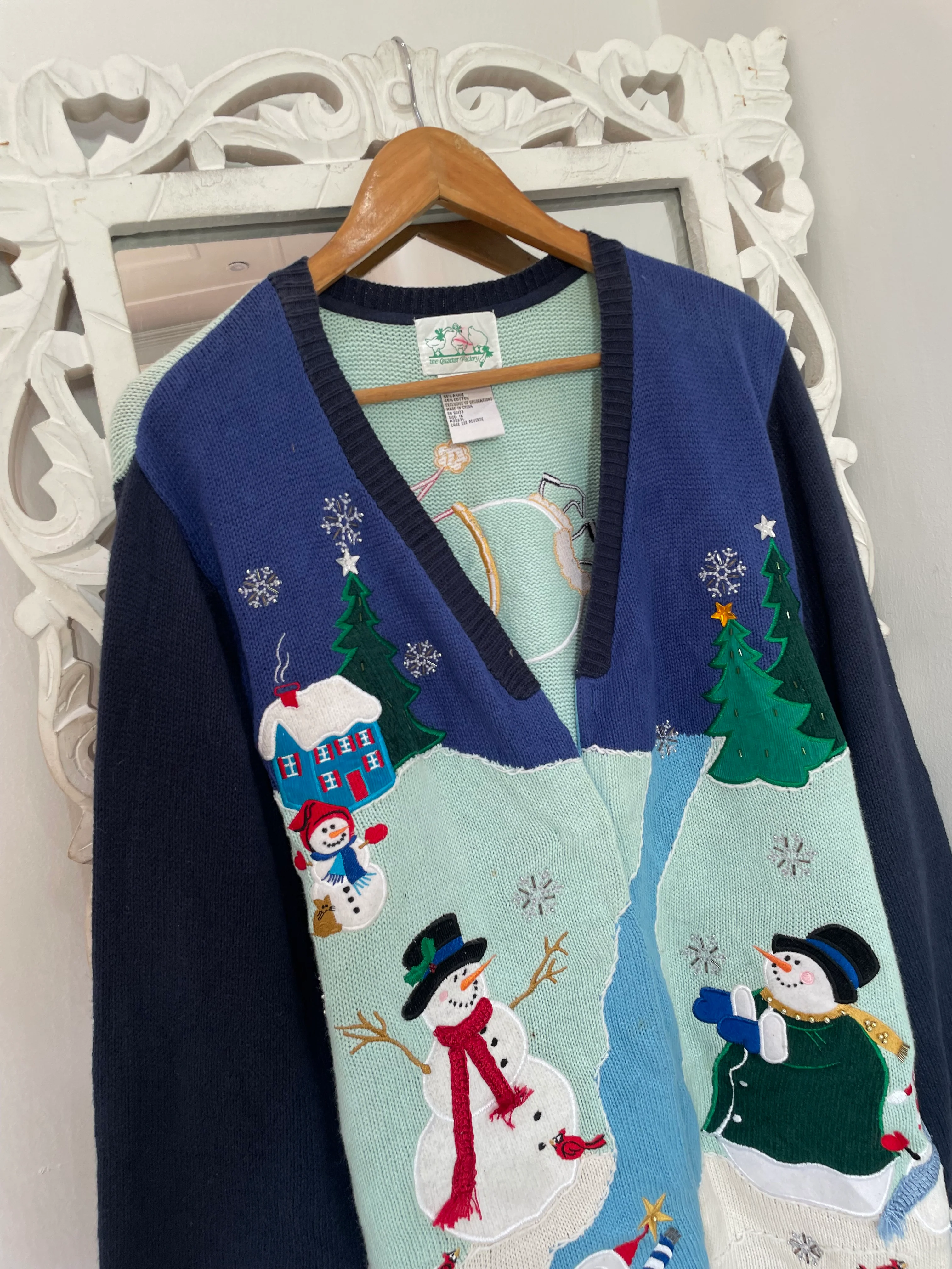 The Quacker Factory Embroidered Christmas Sweater-Bust 48 - Image 2