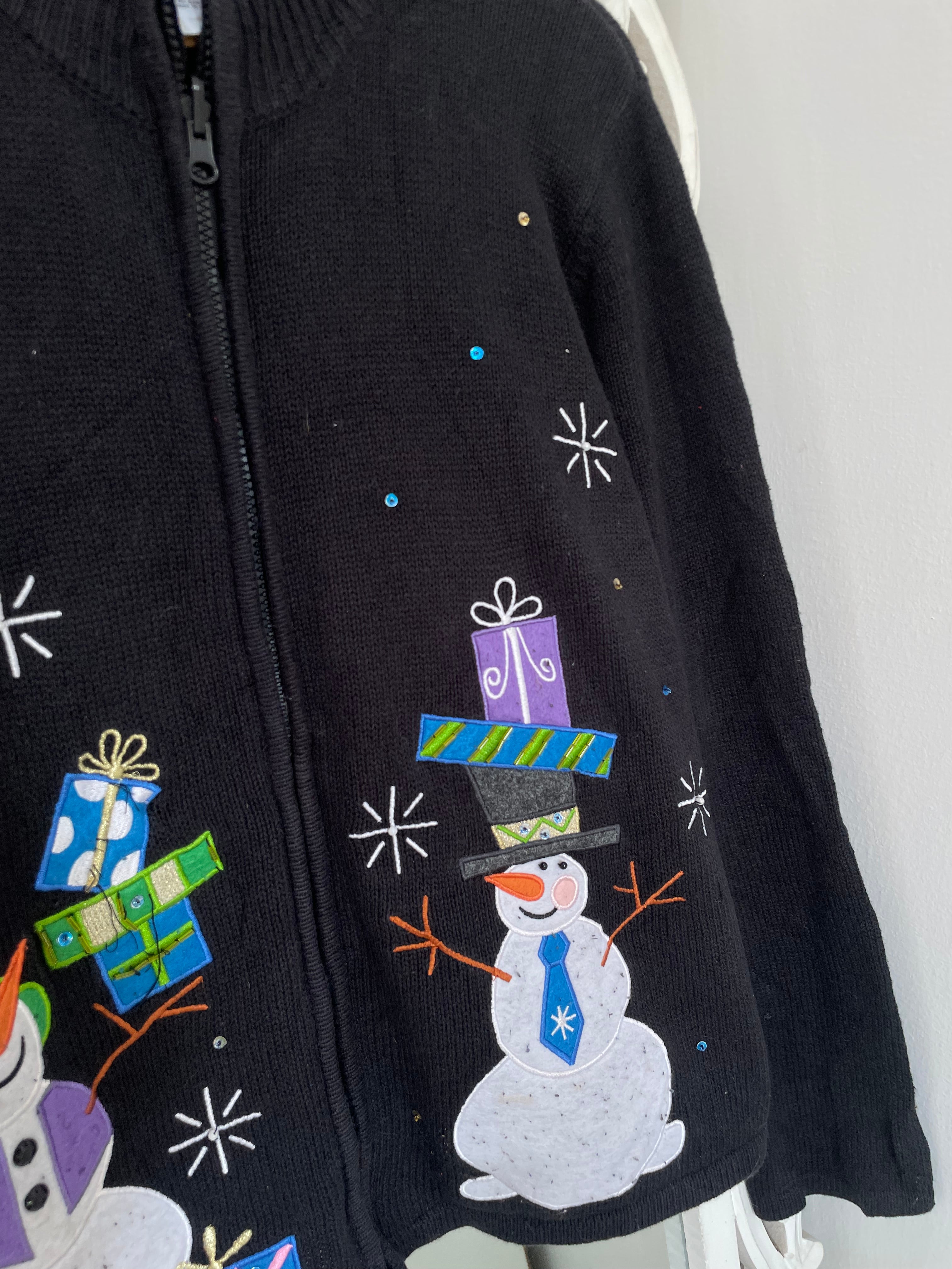 Tiara Embroidered Christmas Sweater-Bust 44 - Image 2