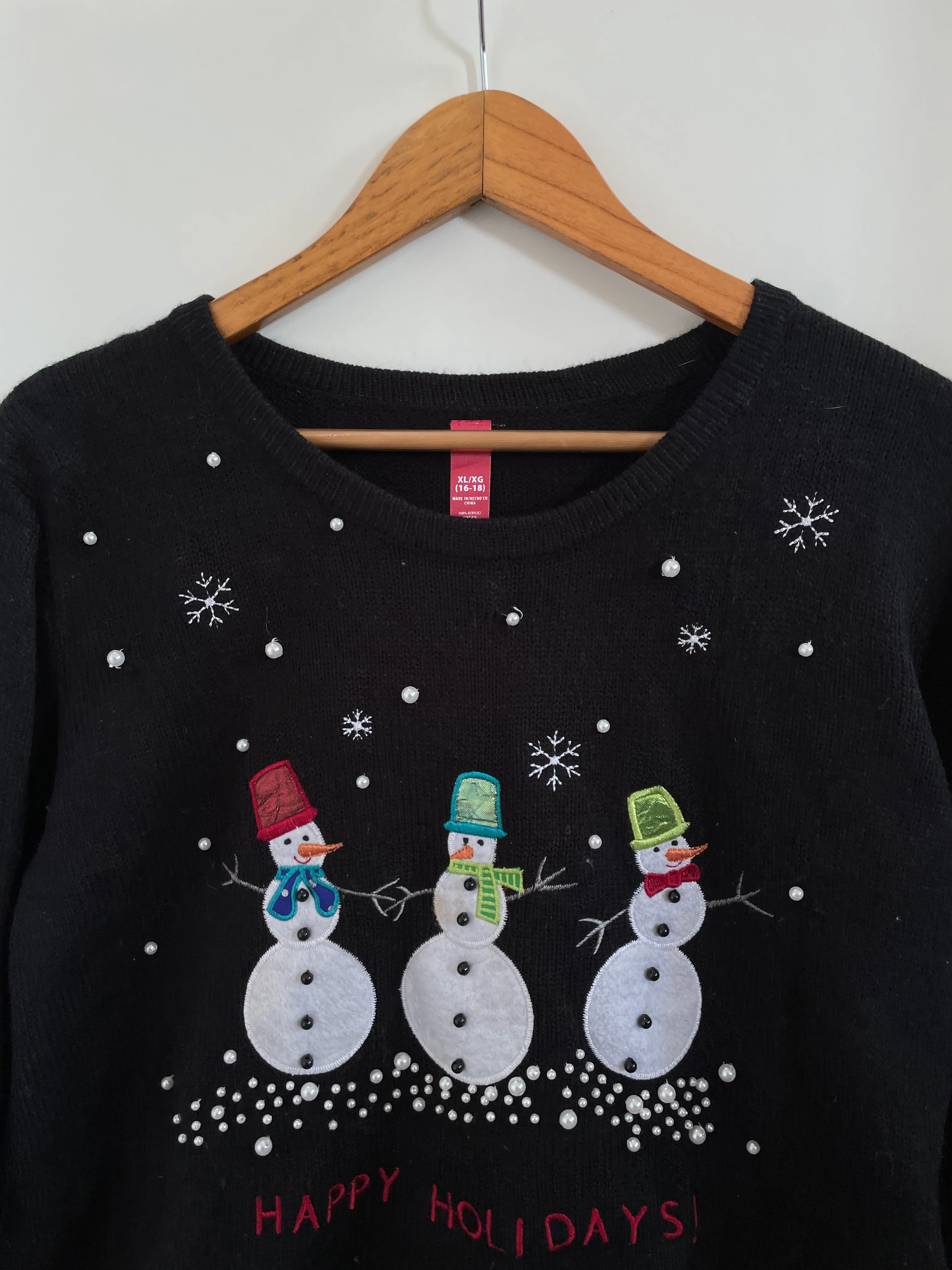 Embroidered Christmas Sweater-Bust 48 - Image 2