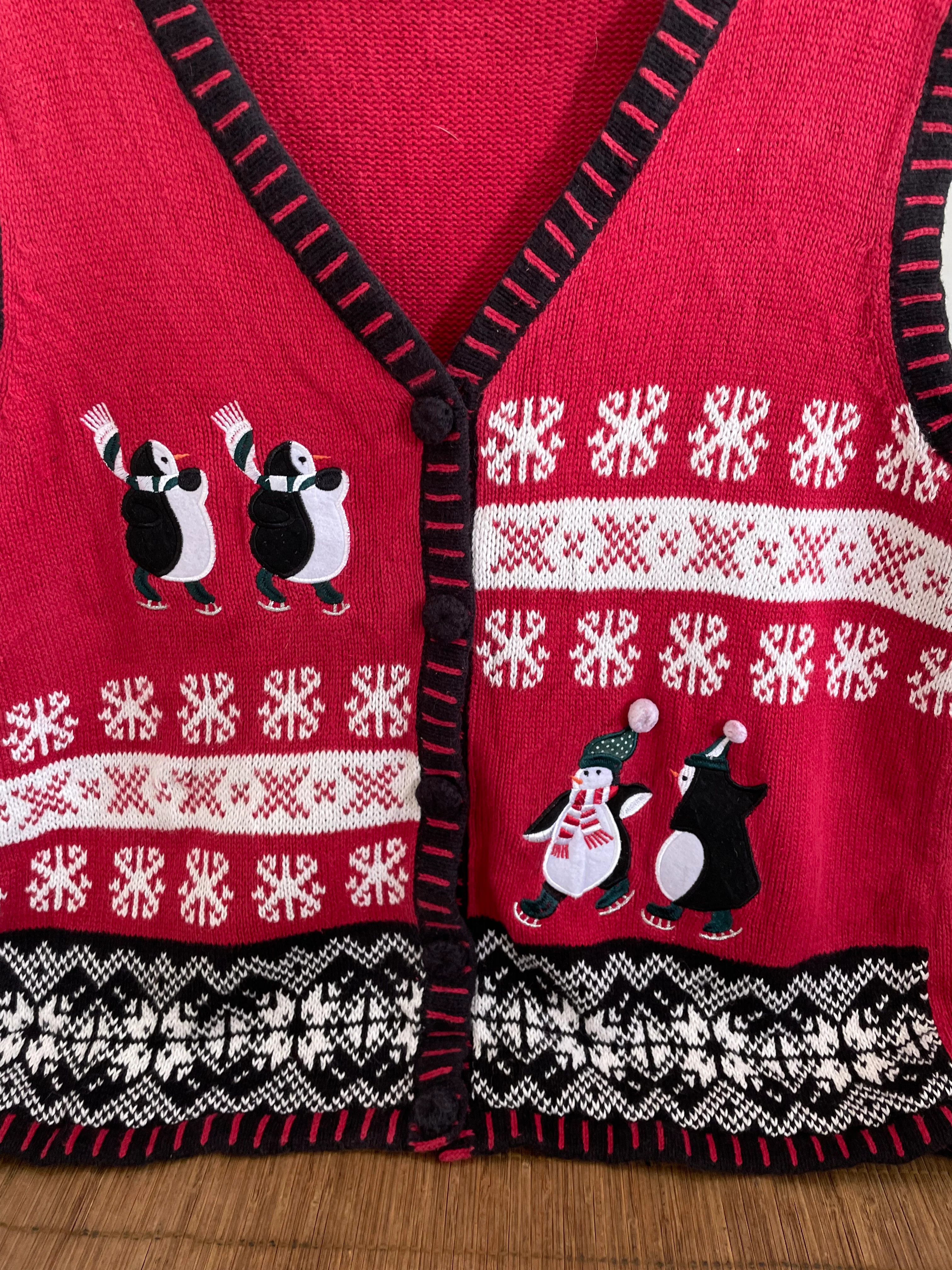 Embroidered Christmas Sweater-Bust 44 - Image 3