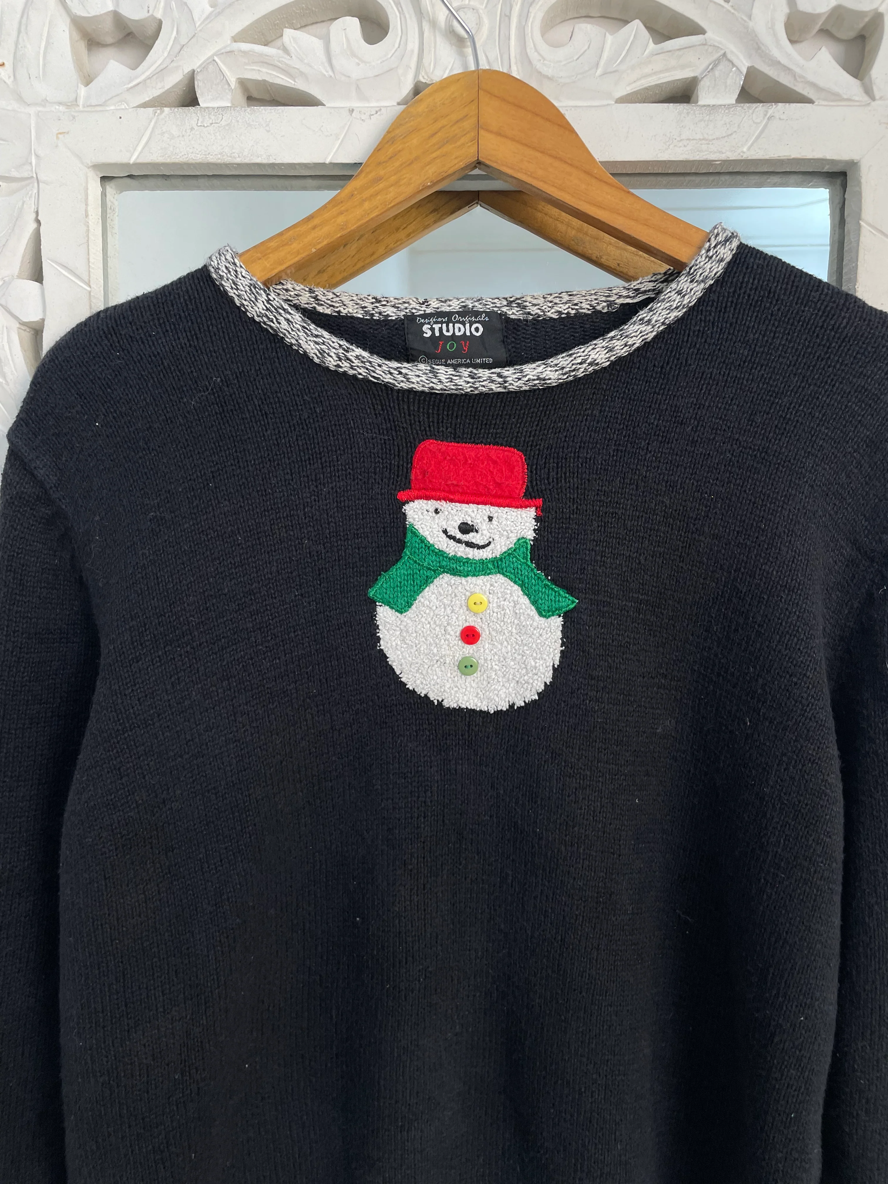 Embroidered Christmas Sweater-Bust 42 - Image 2