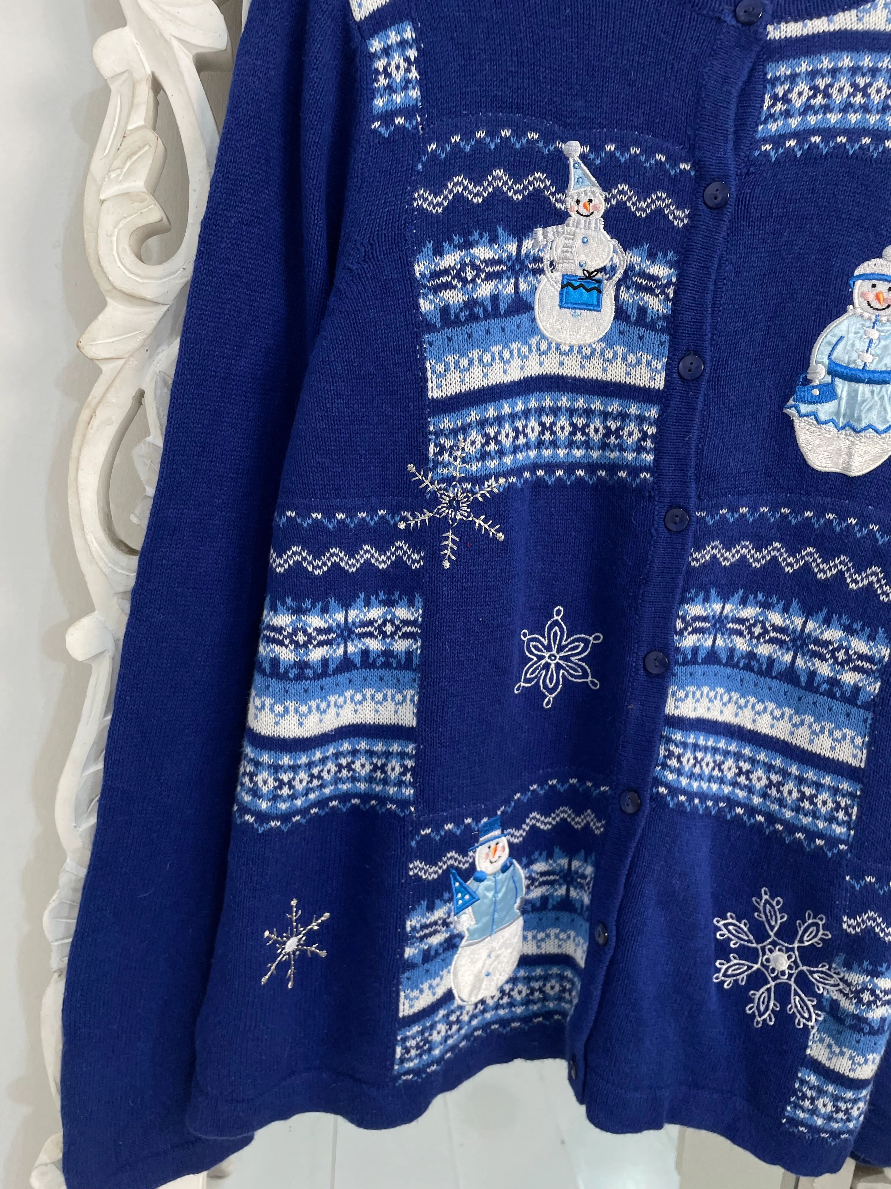 Christopher & Banks Embroidered Christmas Sweater-Bust 42 - Image 3
