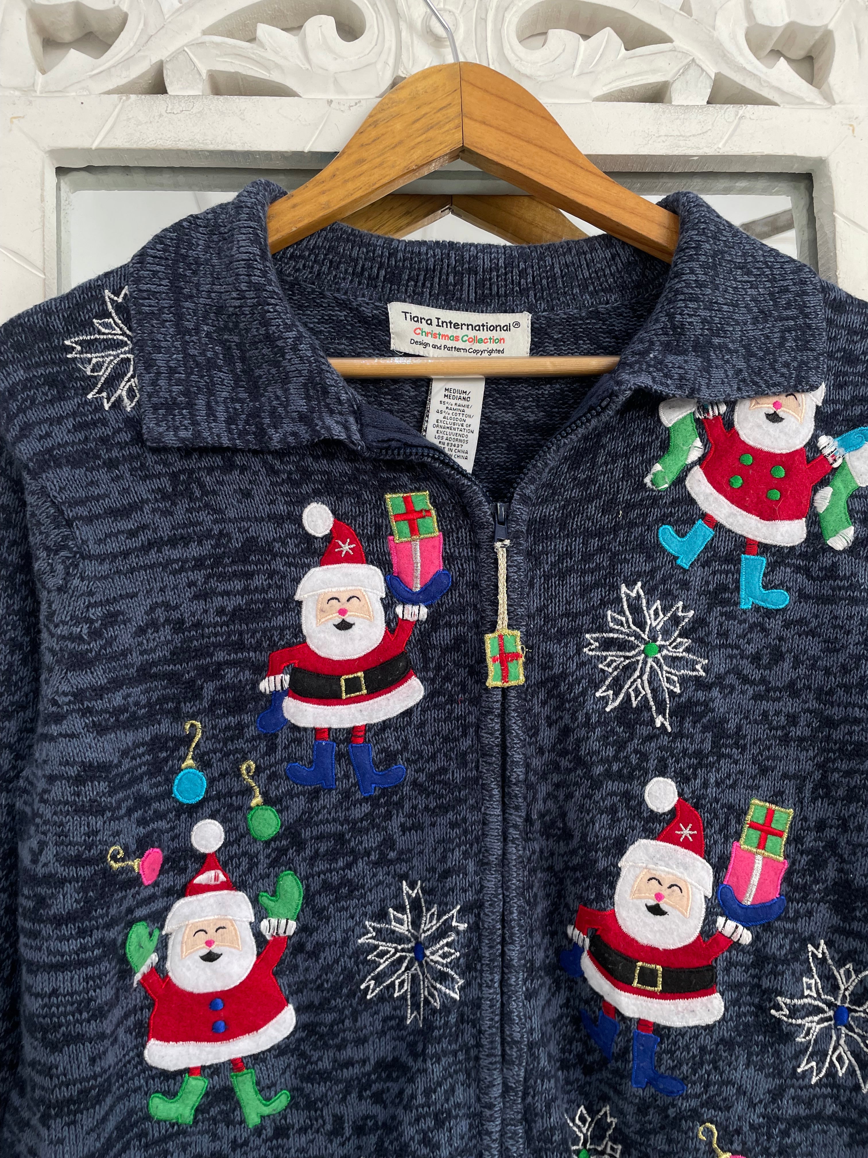 Tiara Embroidered Christmas Sweater-Bust 42 - Image 2
