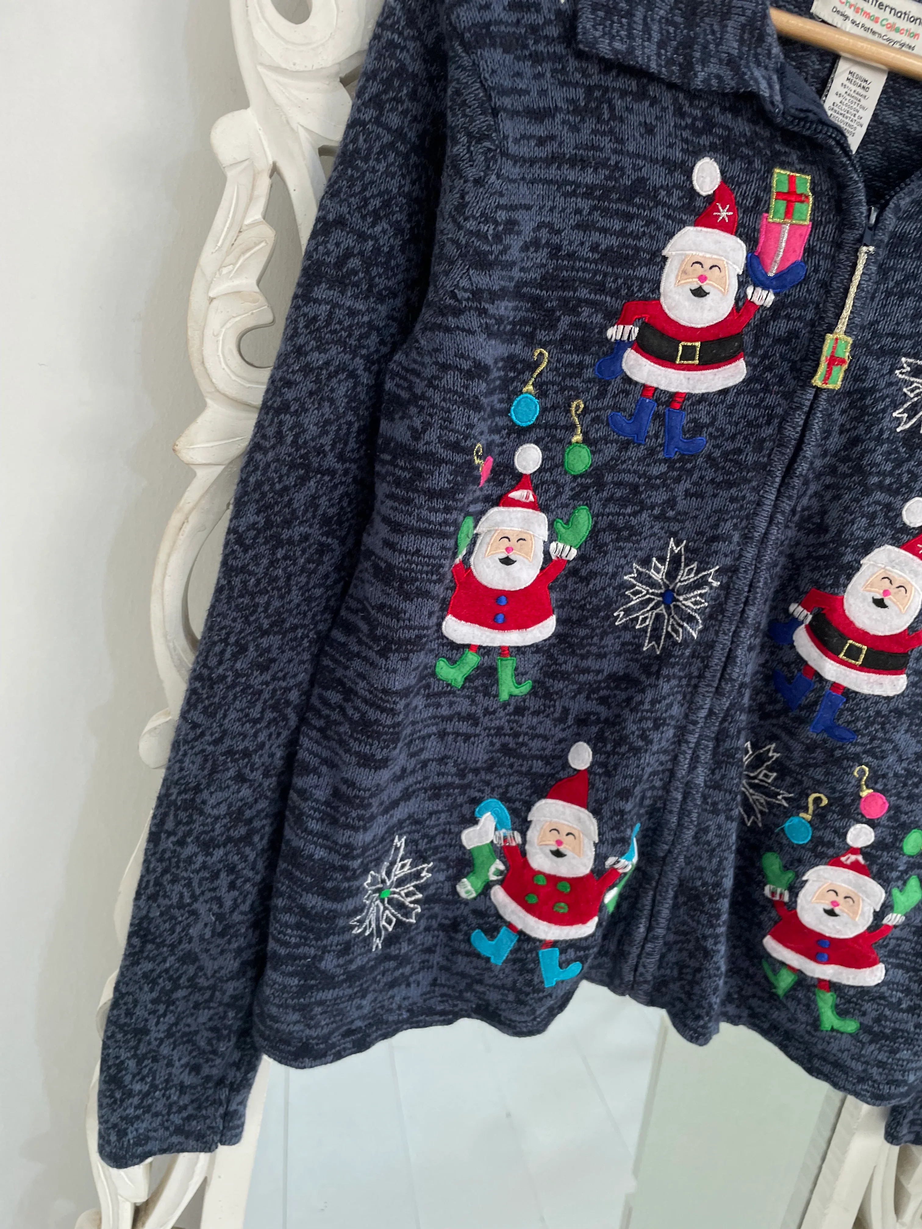 Tiara Embroidered Christmas Sweater-Bust 42 - Image 3