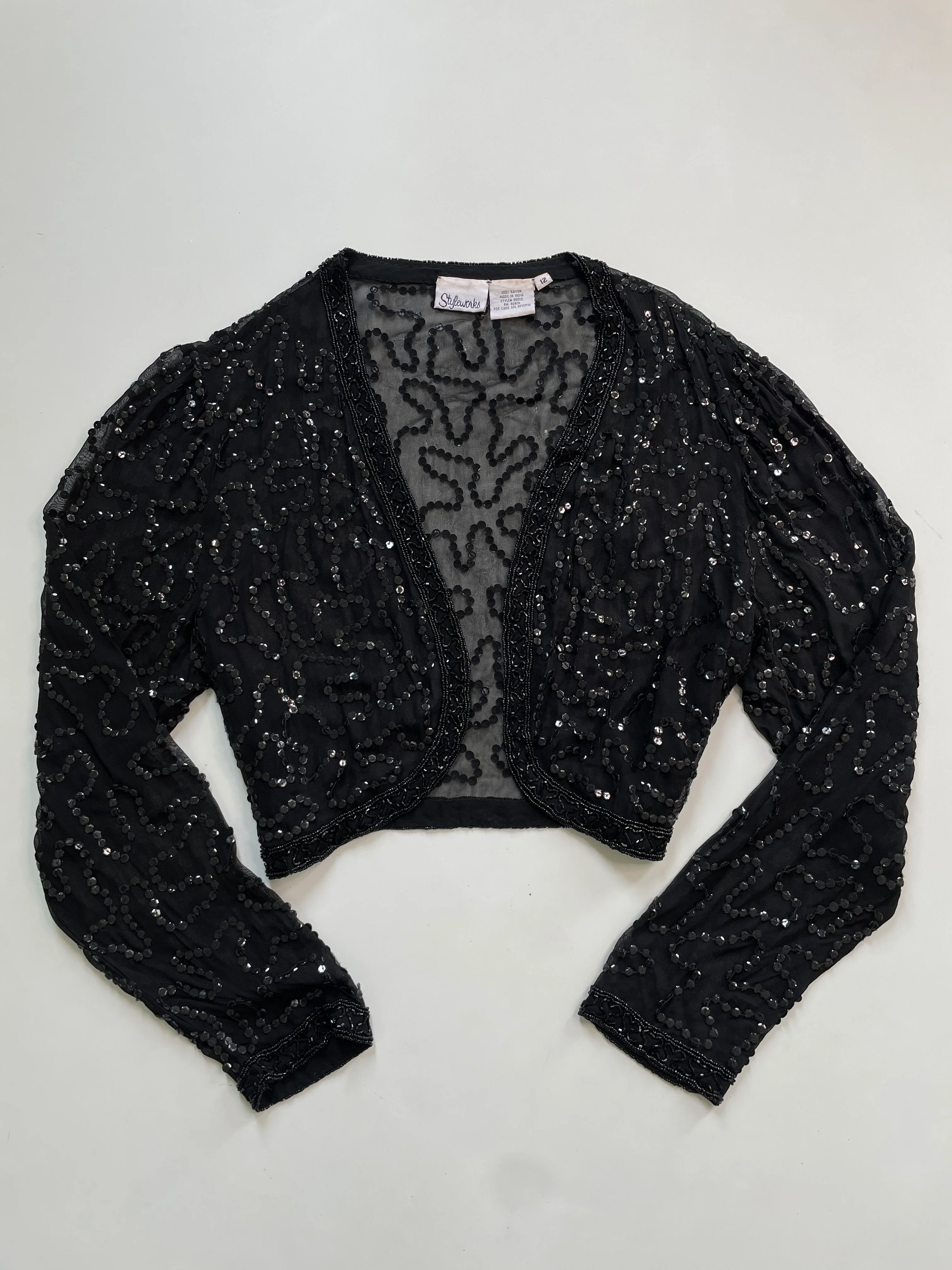 Styleworks Embroidered Sequin Top-Bust 38
