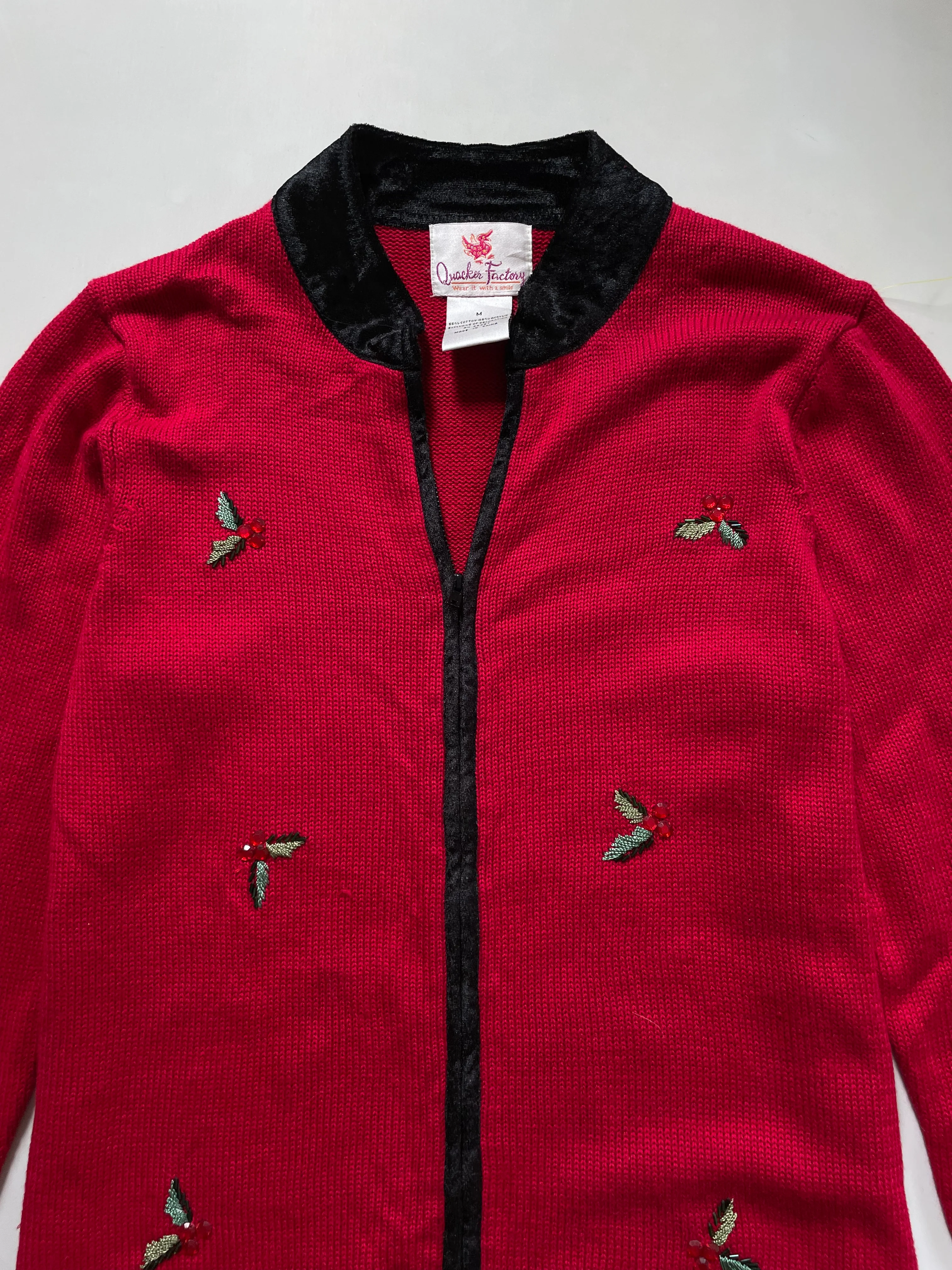 Quacker Factory Embroidered Sweater-Bust 40 - Image 2