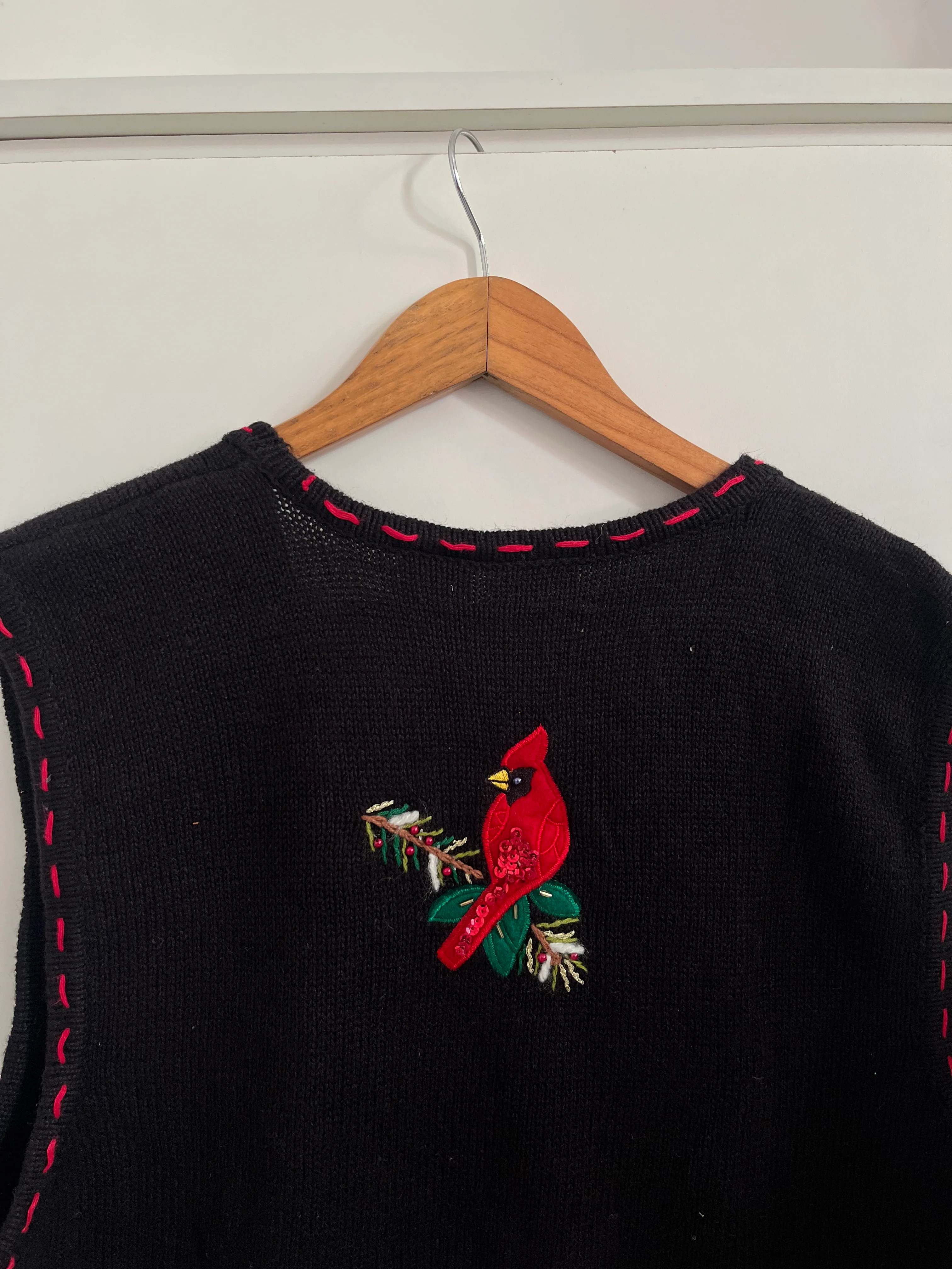 Bobbie Brooks Embroidered Sweater Vest-Bust 42 - Image 3