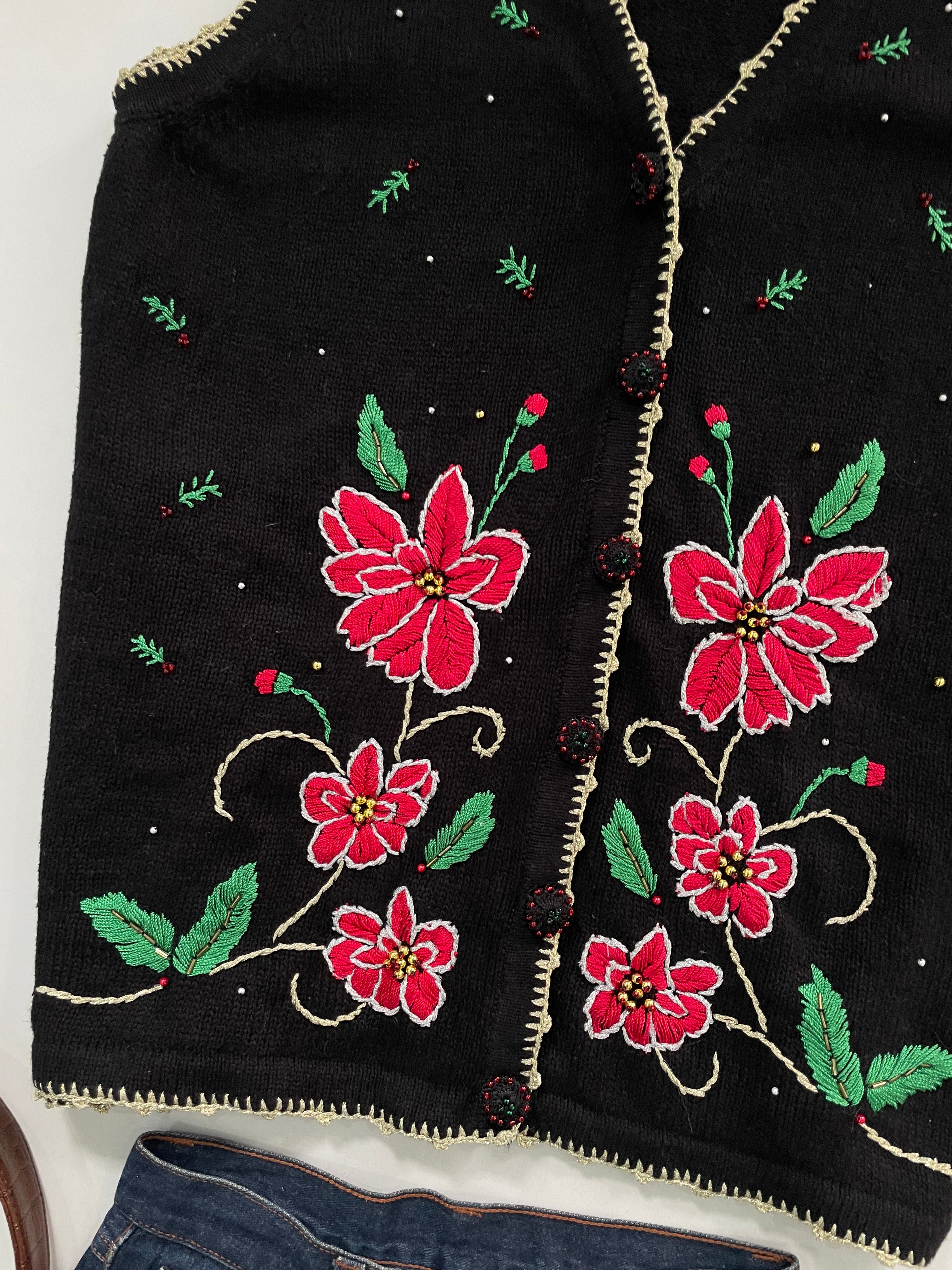 Reference Point Embroidered Sweater Vest-Bust 46 - Image 3