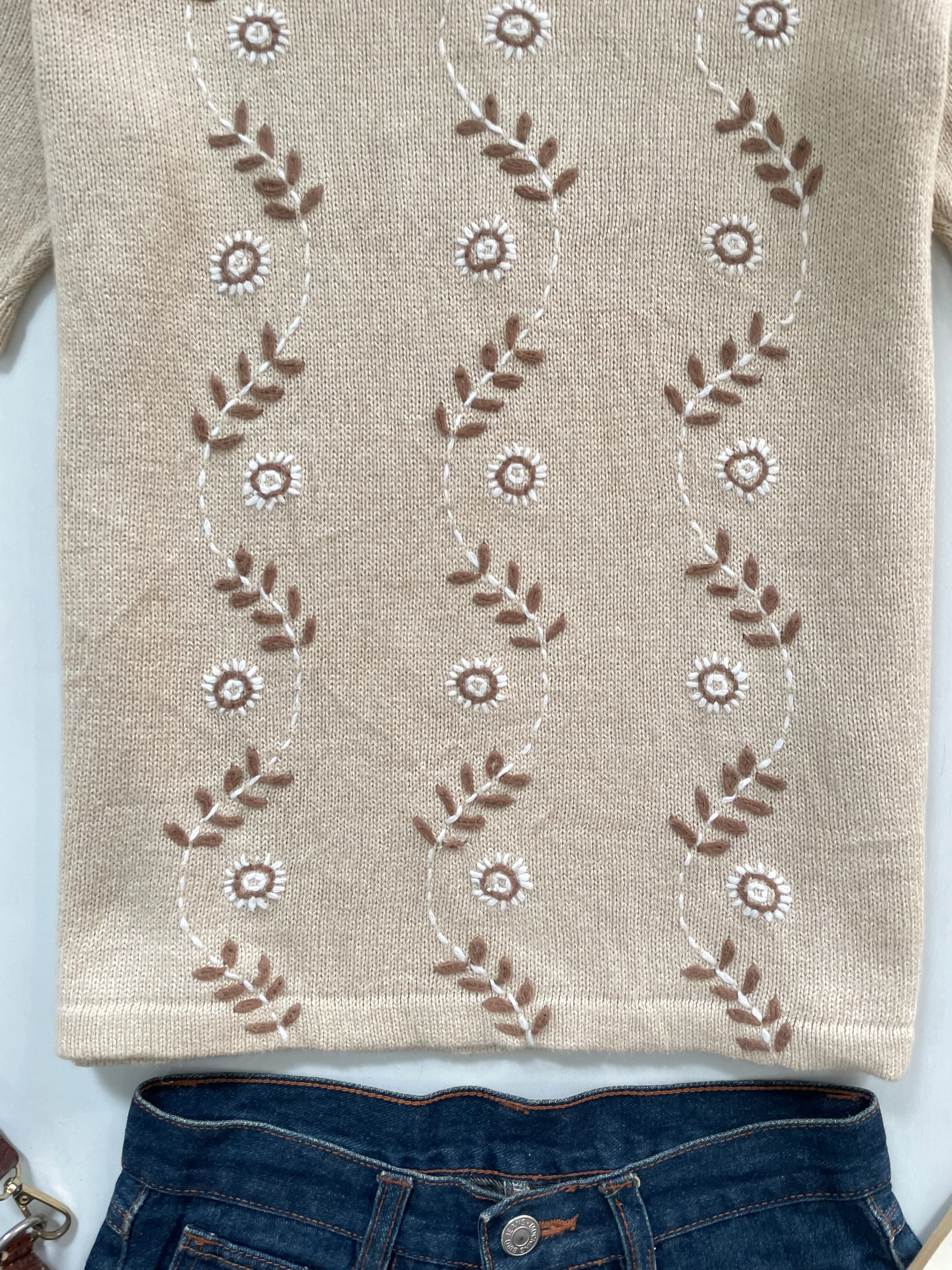 Christopher & Banks Embroidered Sweater Vest-Bust 34 - Image 3