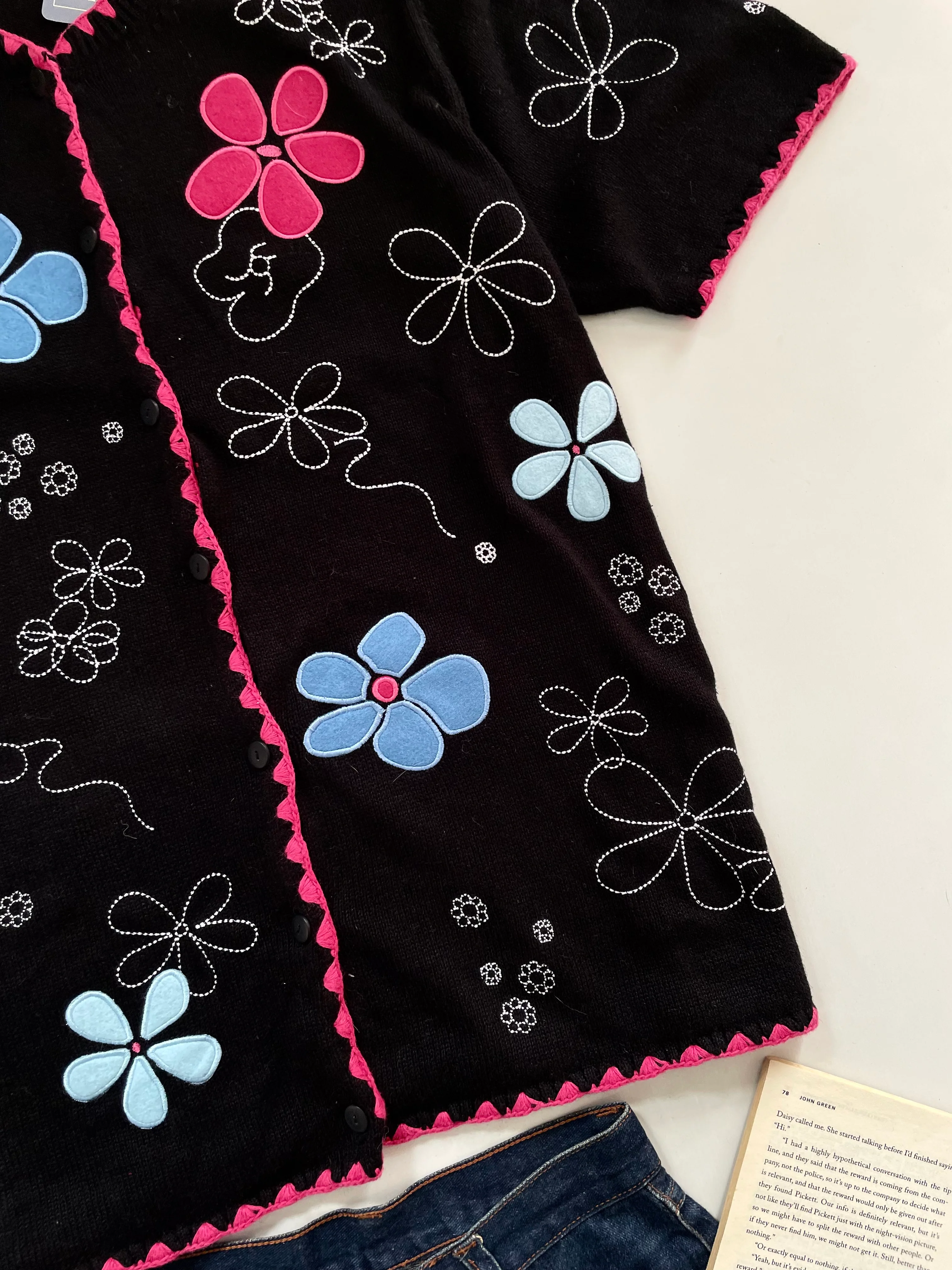 New Tagged Liz & Me Embroidered Sweater Vest-Bust 50 - Image 3