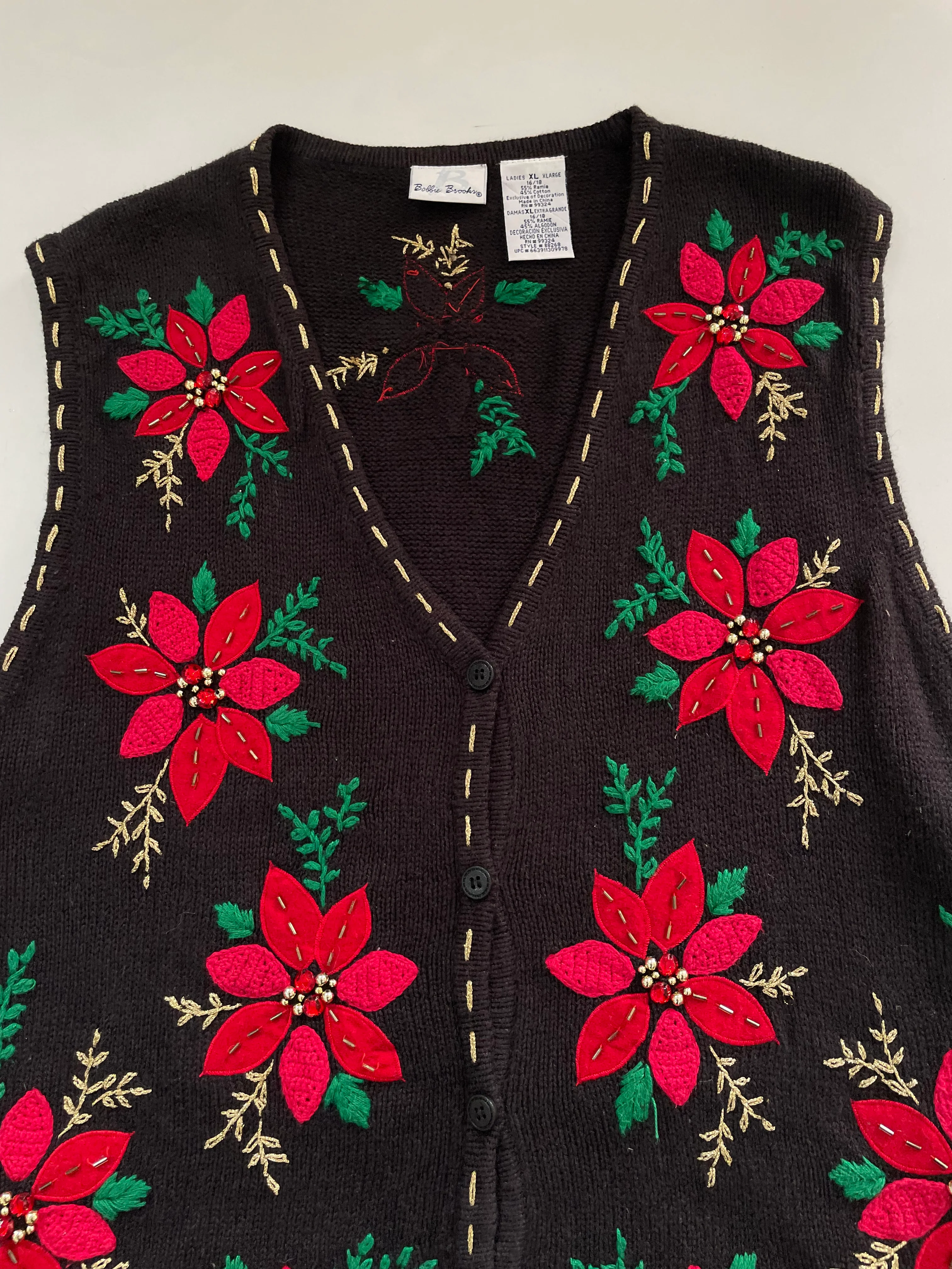 Embroidered Sweater Vest-Bust 44 - Image 2