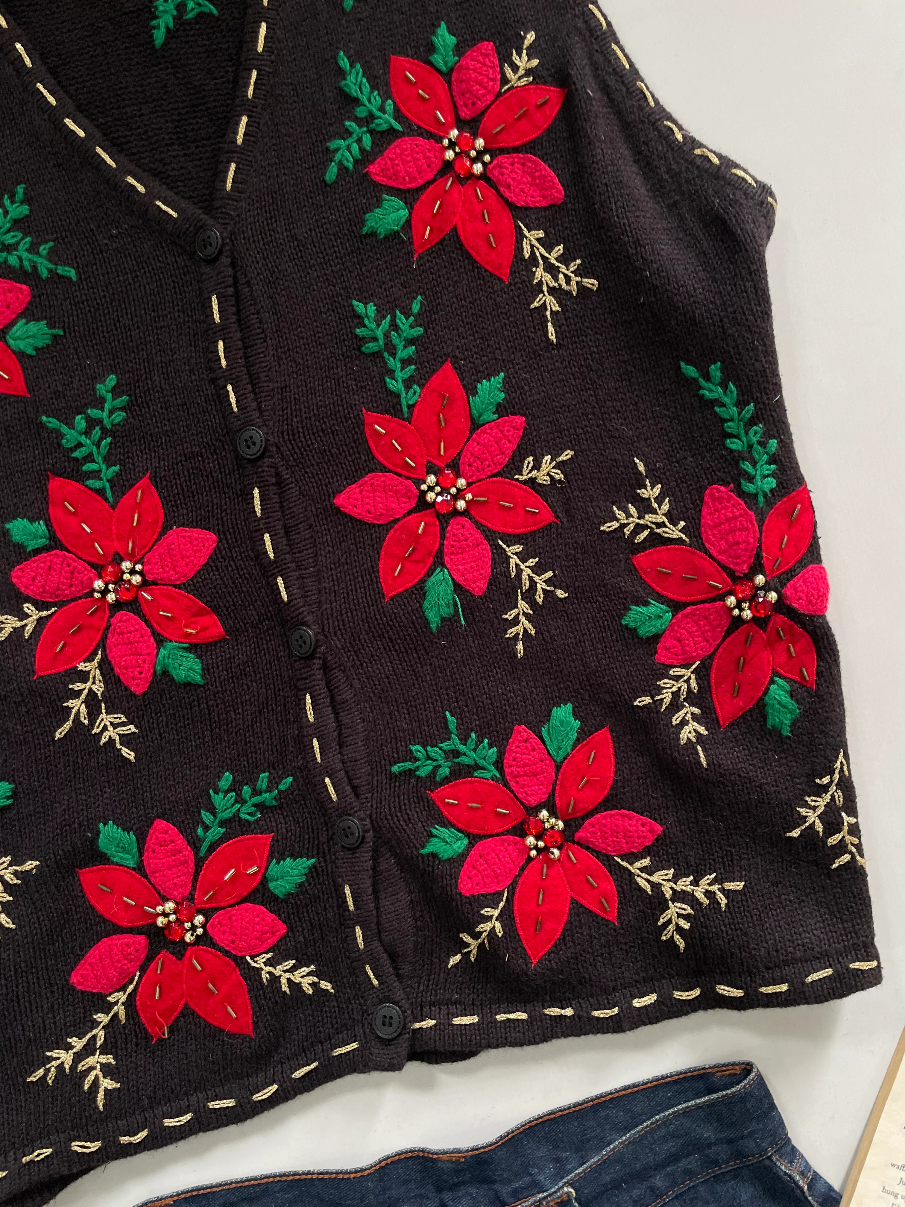 Embroidered Sweater Vest-Bust 44 - Image 3