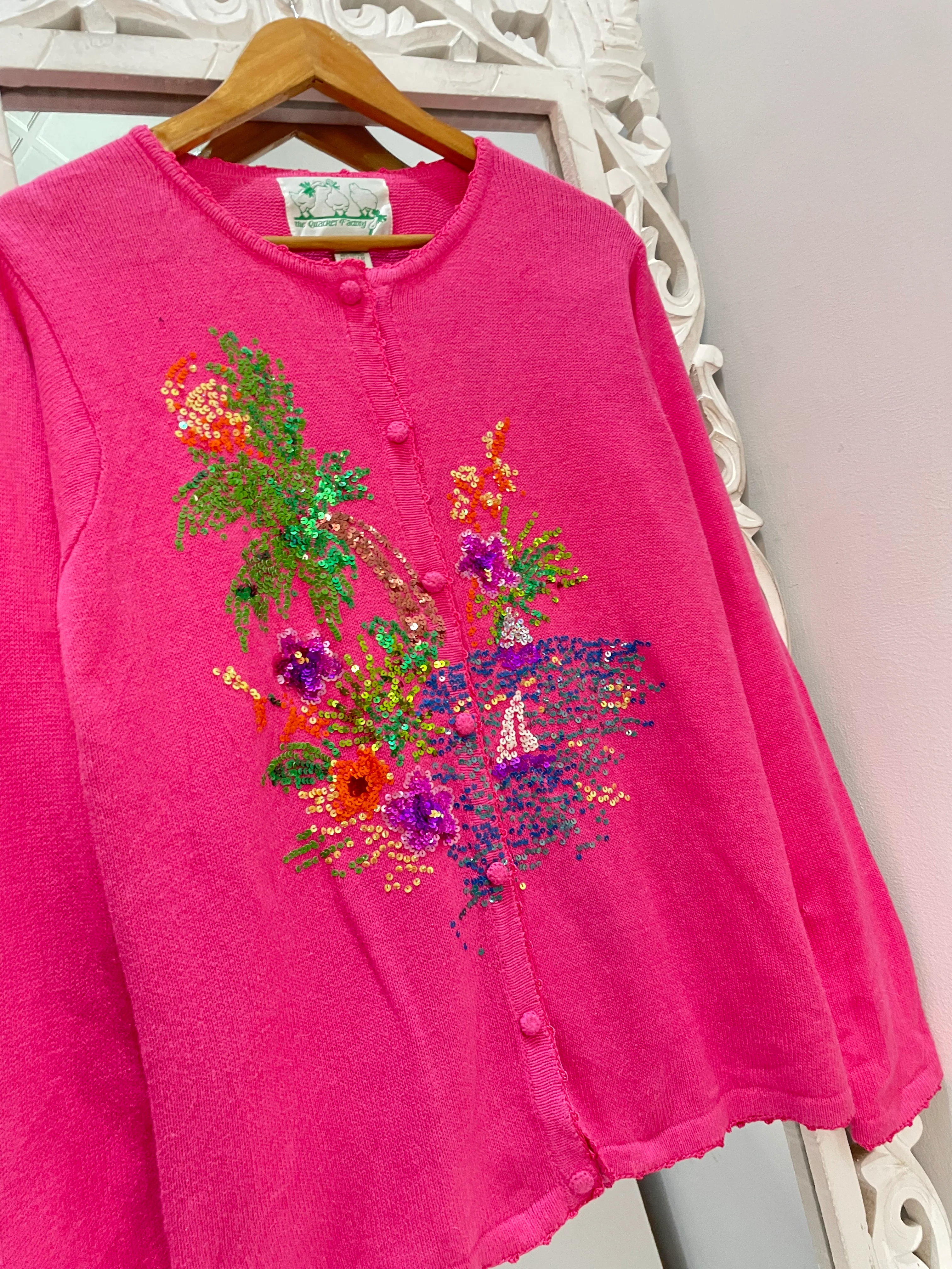 The Quacker Factory Embroidered Vintage Sweater-Bust 40 - Image 2