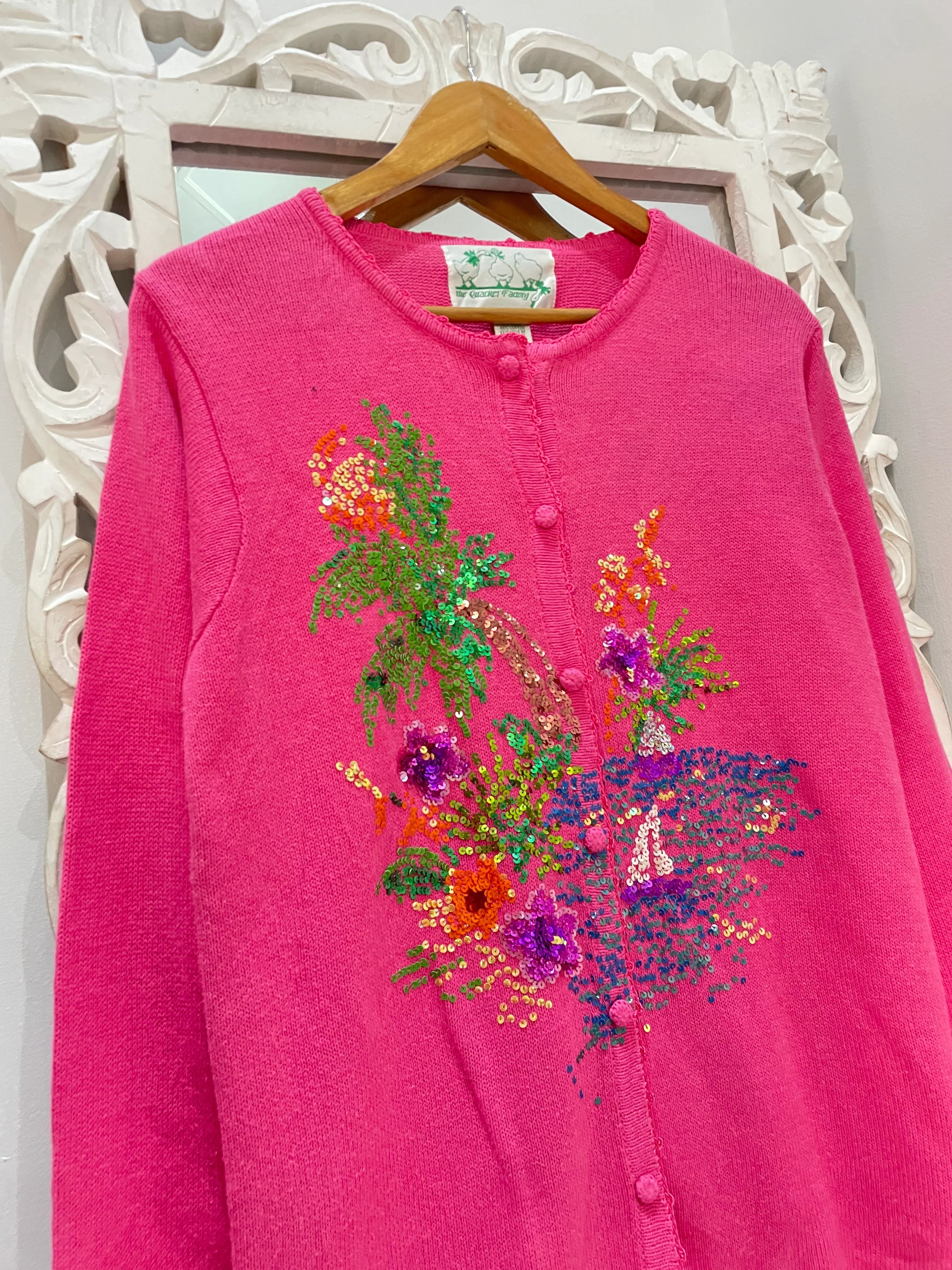 The Quacker Factory Embroidered Vintage Sweater-Bust 40 - Image 3