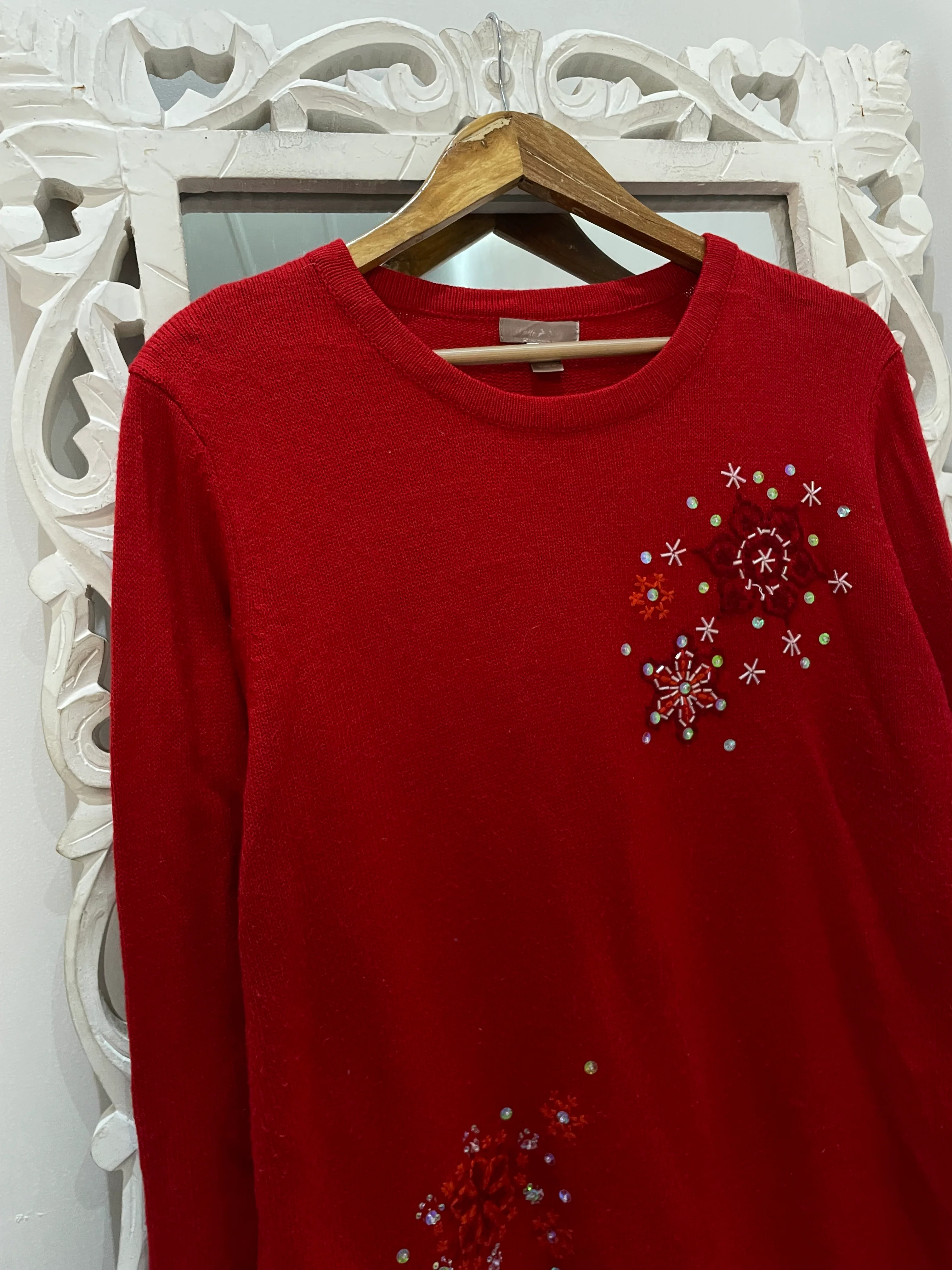 Embroidered Vintage Sweater-Bust 44 - Image 2