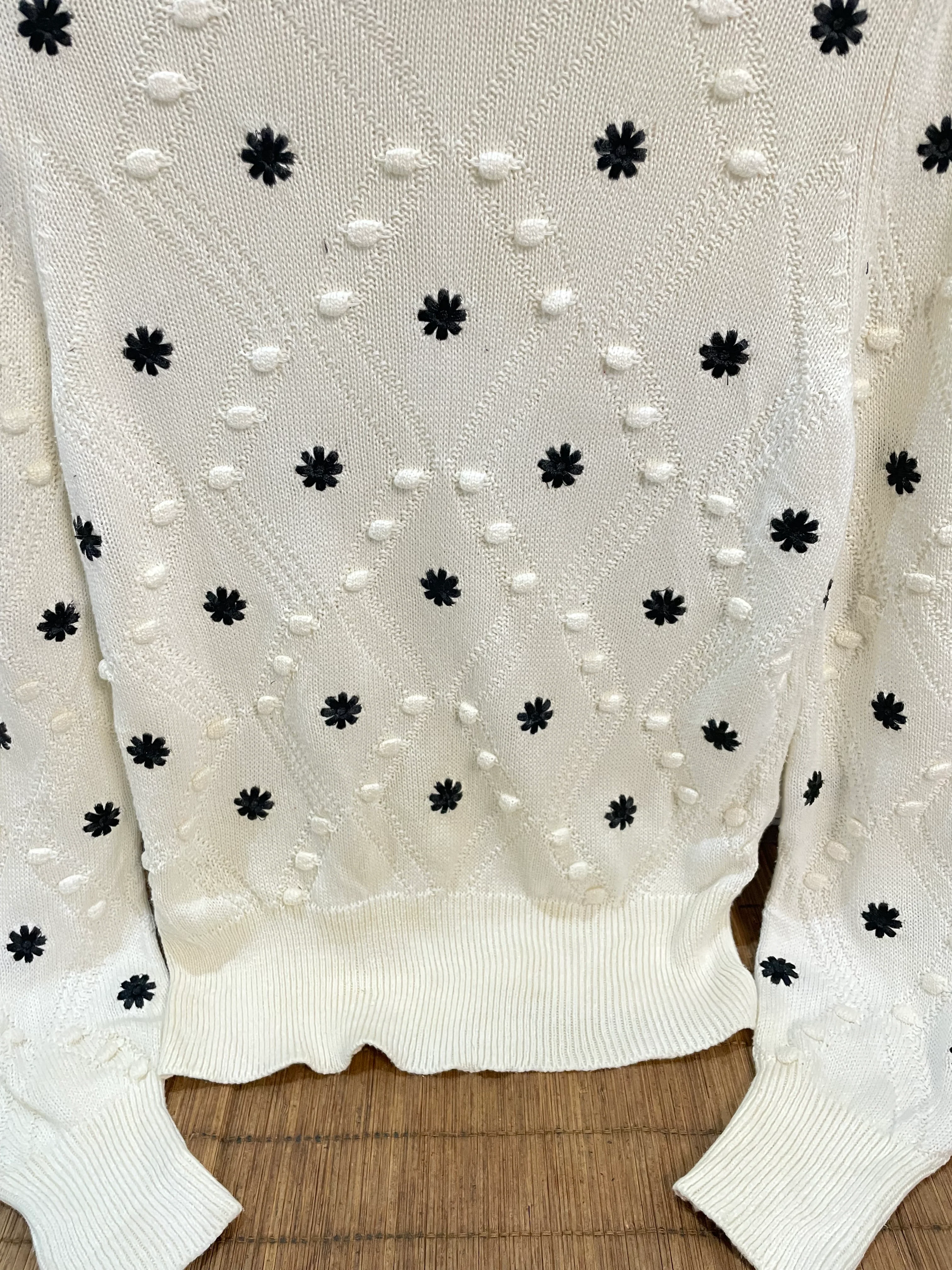 Embroidered Vintage Sweater-Bust 38 - Image 3