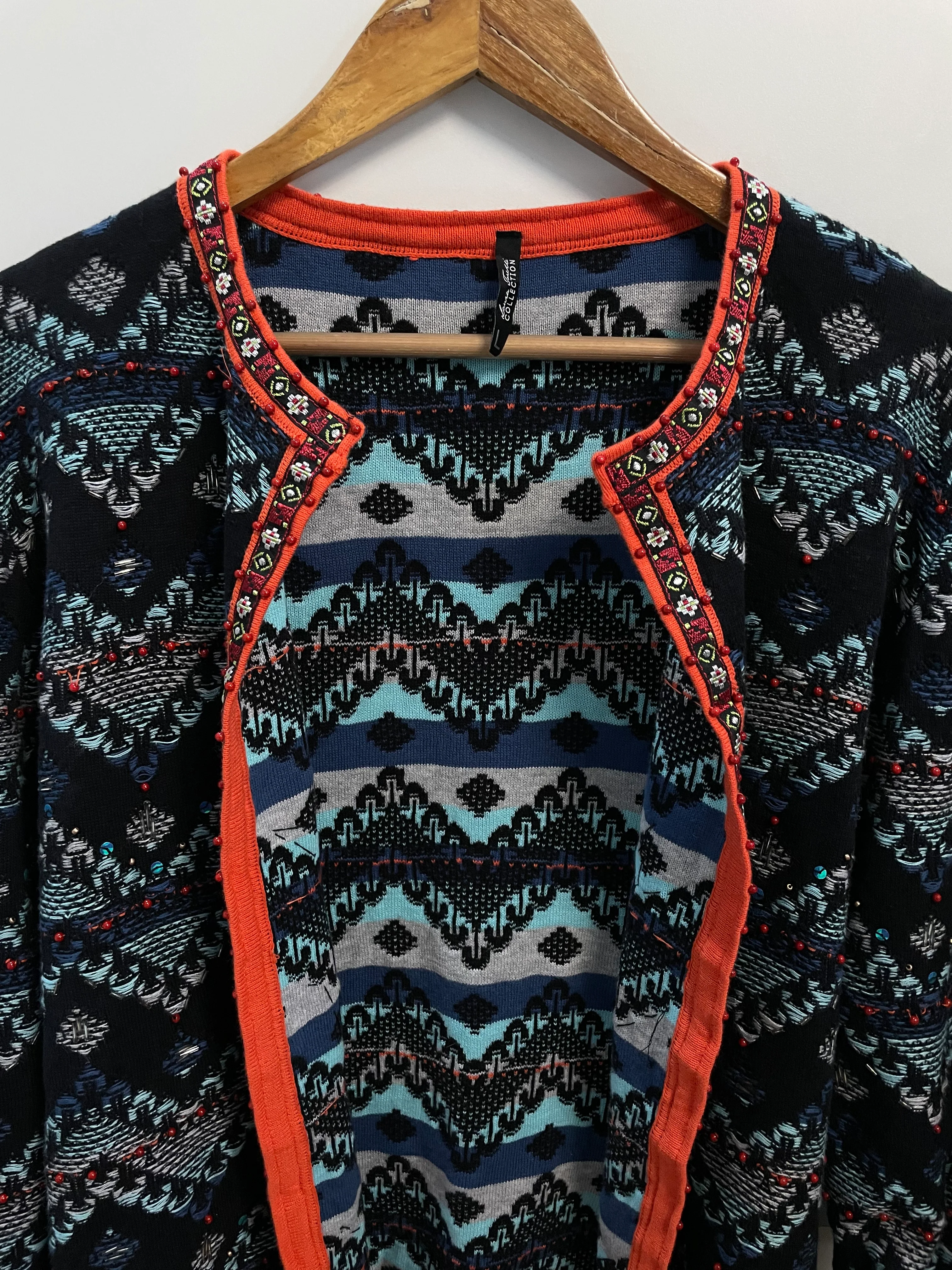 Embroidered Vintage Hand-Embroidered Shrug-Bust 38 - Image 2