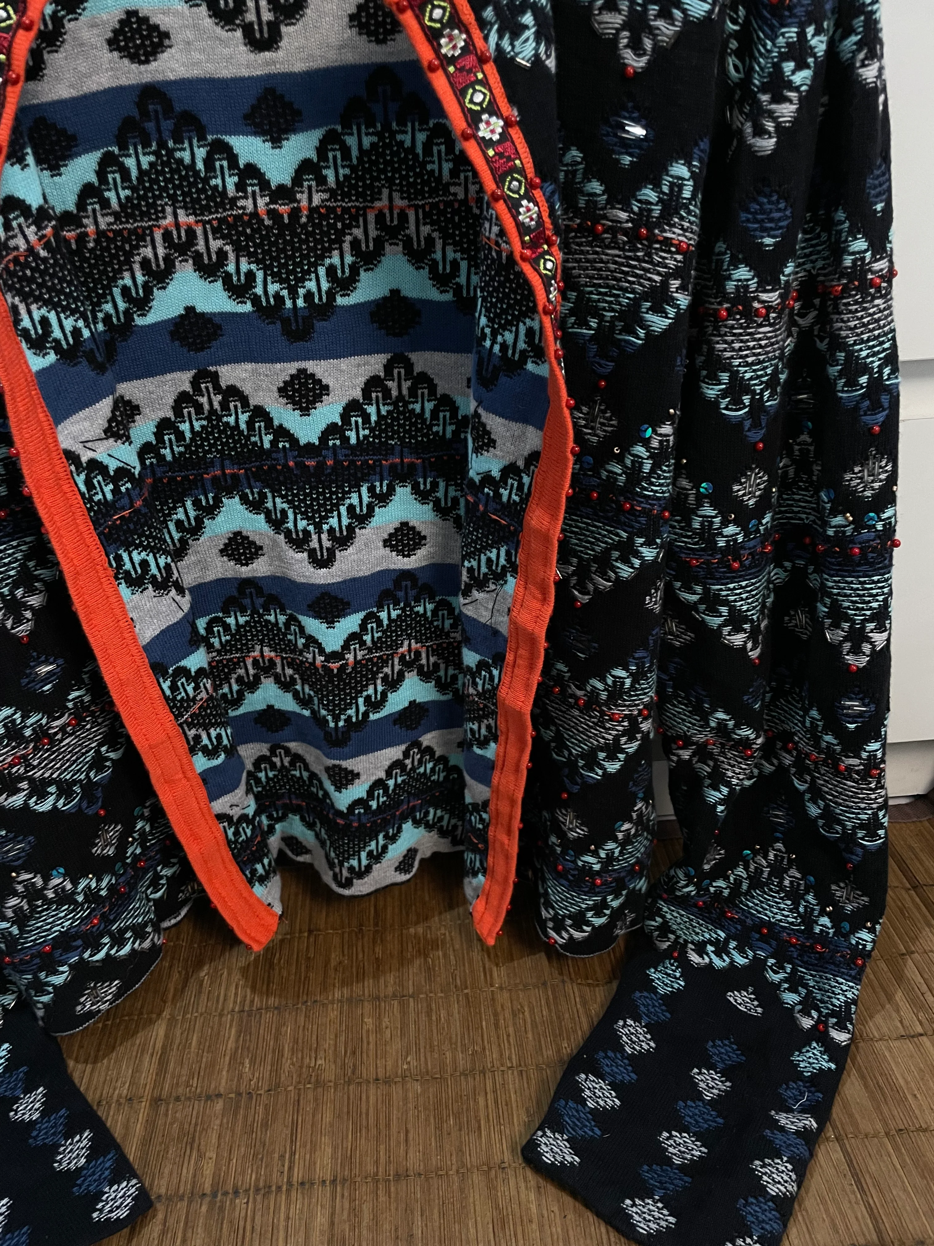 Embroidered Vintage Hand-Embroidered Shrug-Bust 38 - Image 3