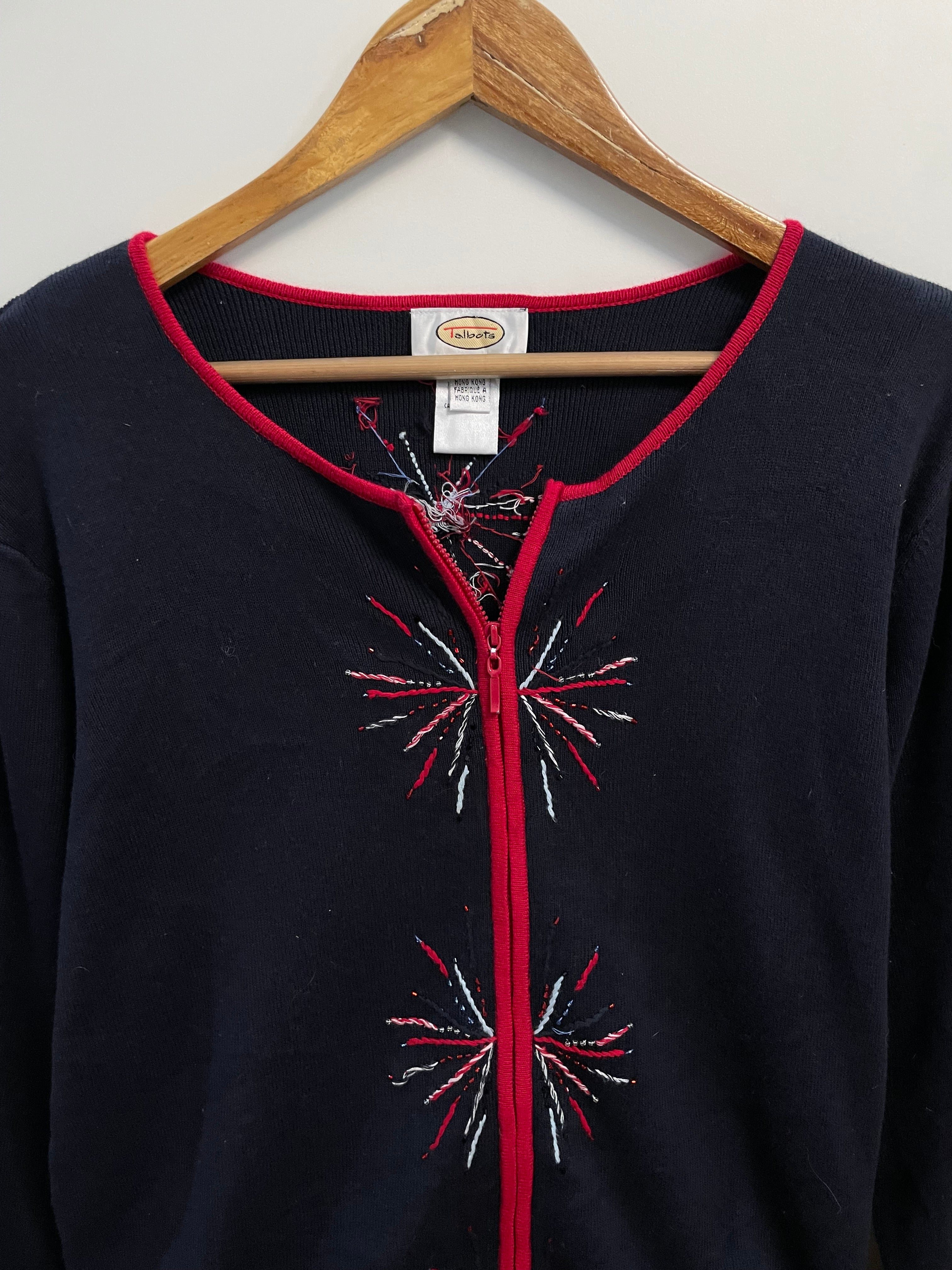 Talbots Embroidered Vintage Sweater-Bust 42 - Image 2