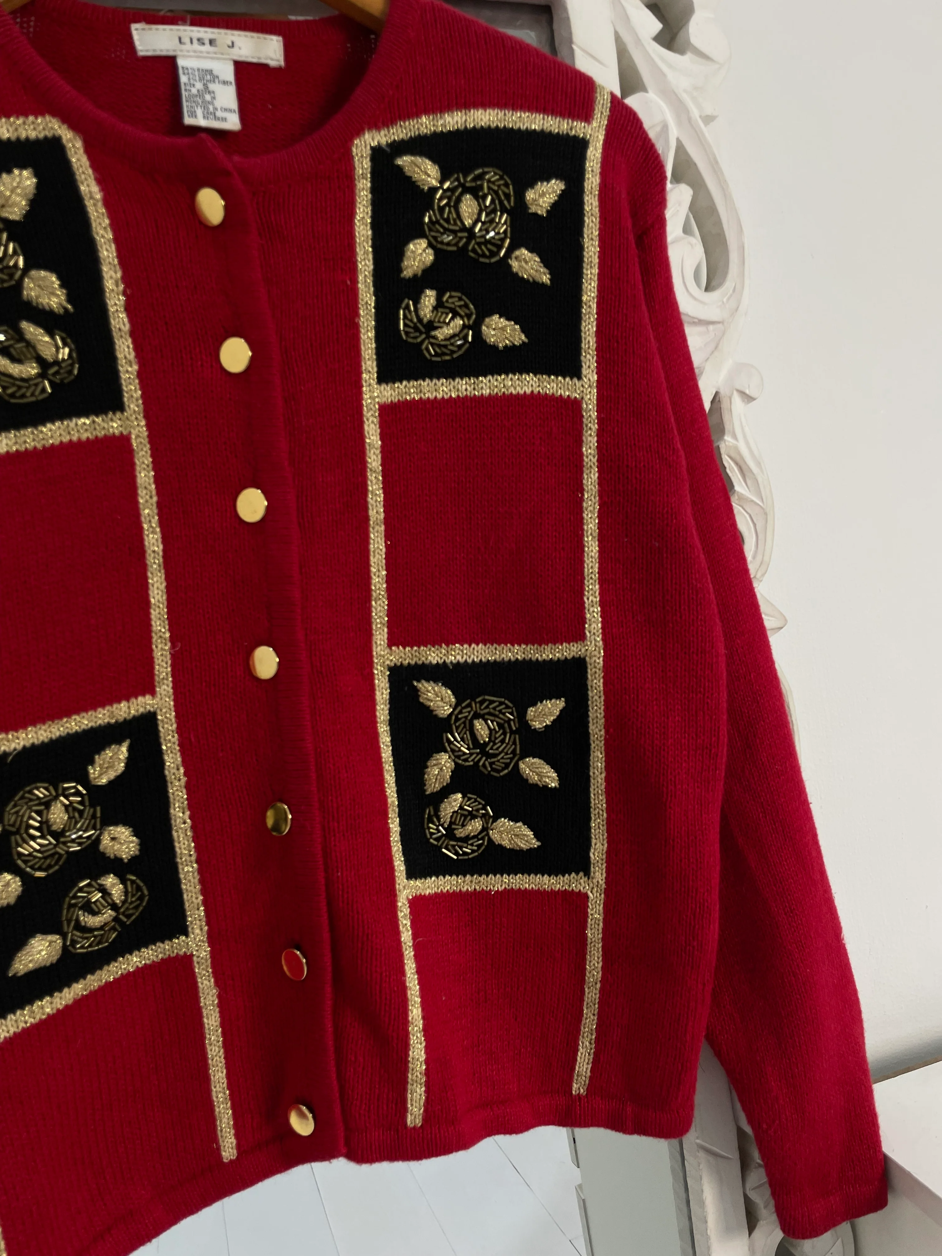 Embroidered Vintage Sweater-Bust 38 - Image 3