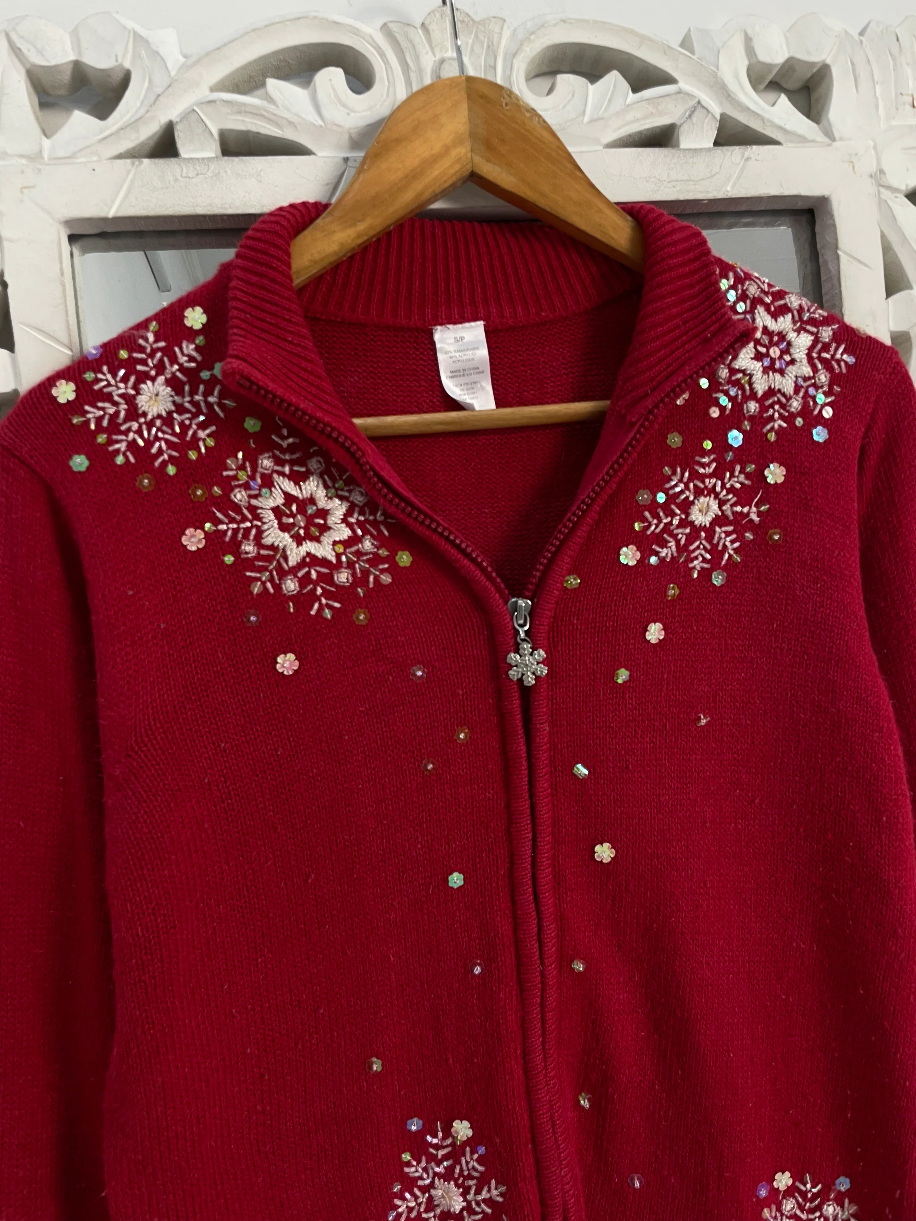 Embroidered Vintage Sweater-Bust 38 - Image 2